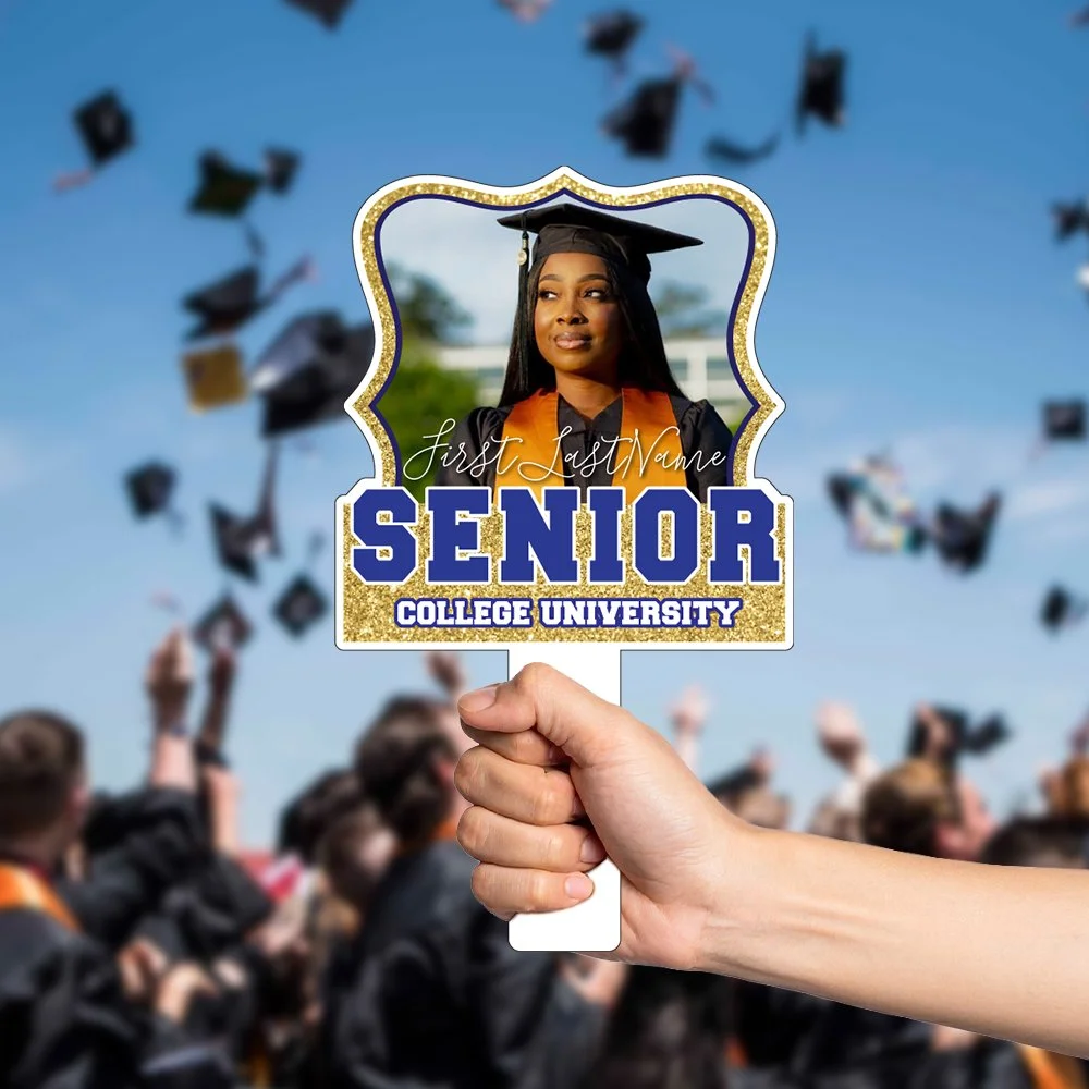Senior with Picture Plastic Hand-Fans | 06