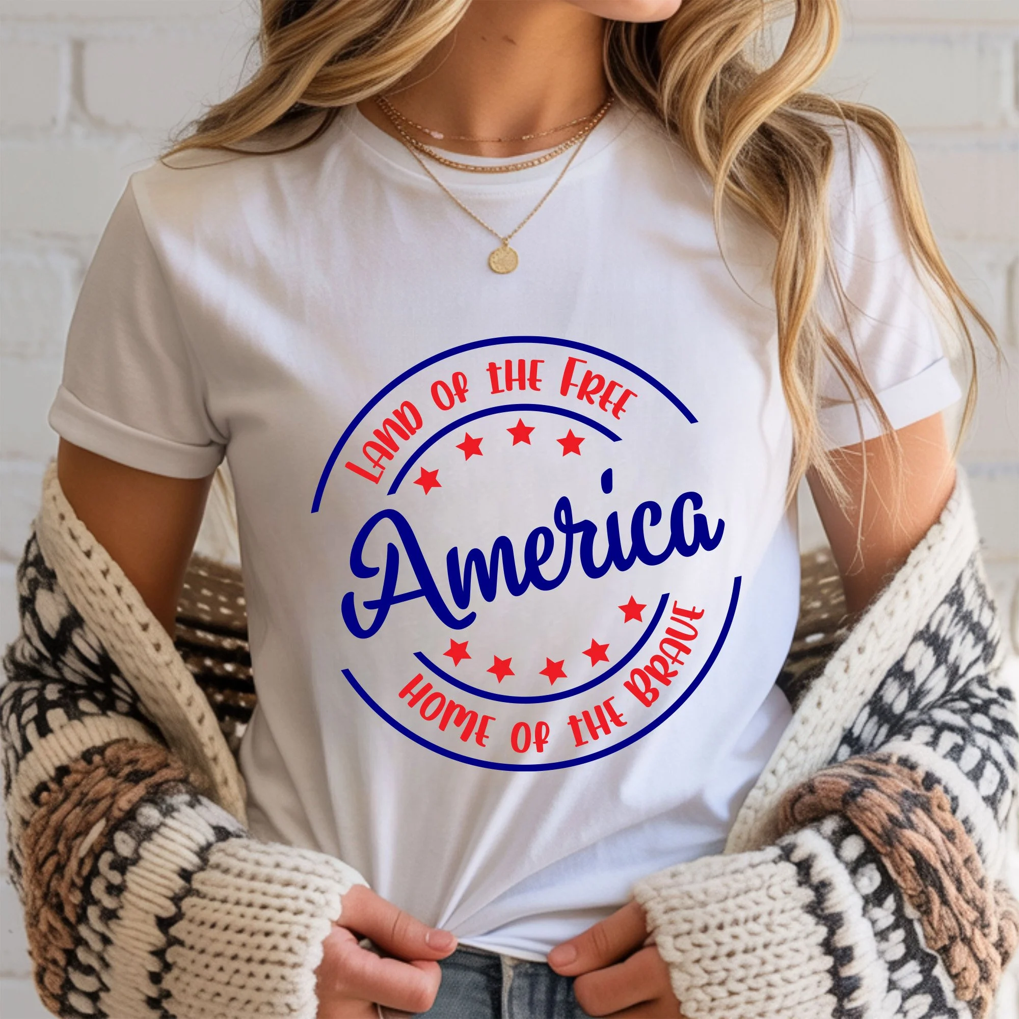 Land of the Free, Home of the Brave America Tee