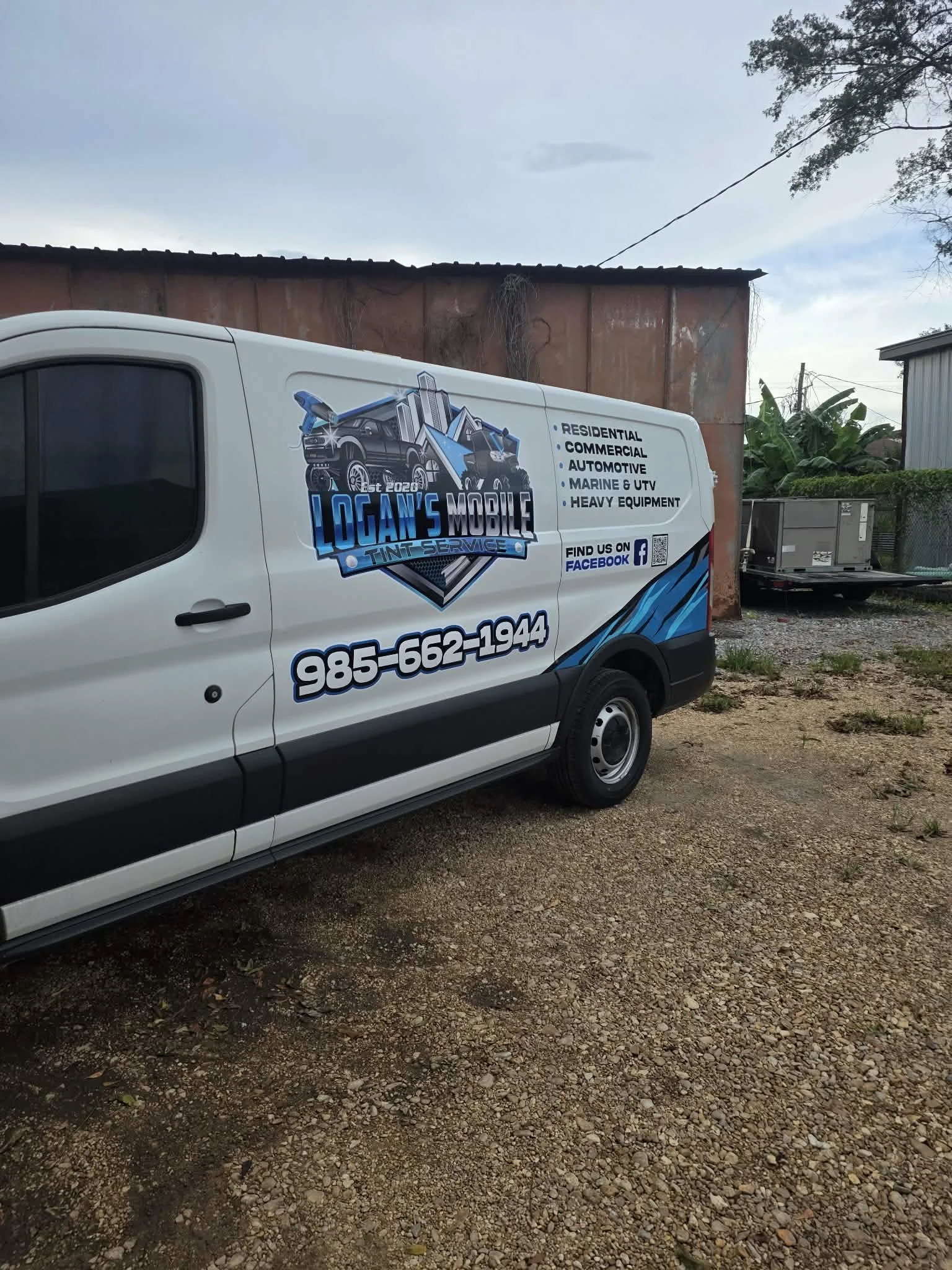 Tour bus with graphic on side