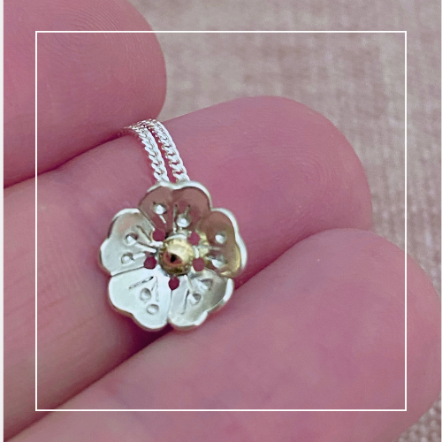 Stirling Silver flower bloom necklace small Forged with Grace and Joy 4.png (Copy)
