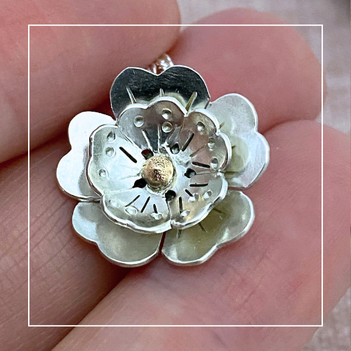 Stirling Silver flower bloom large necklace Forged with Grace and Joy 1.png