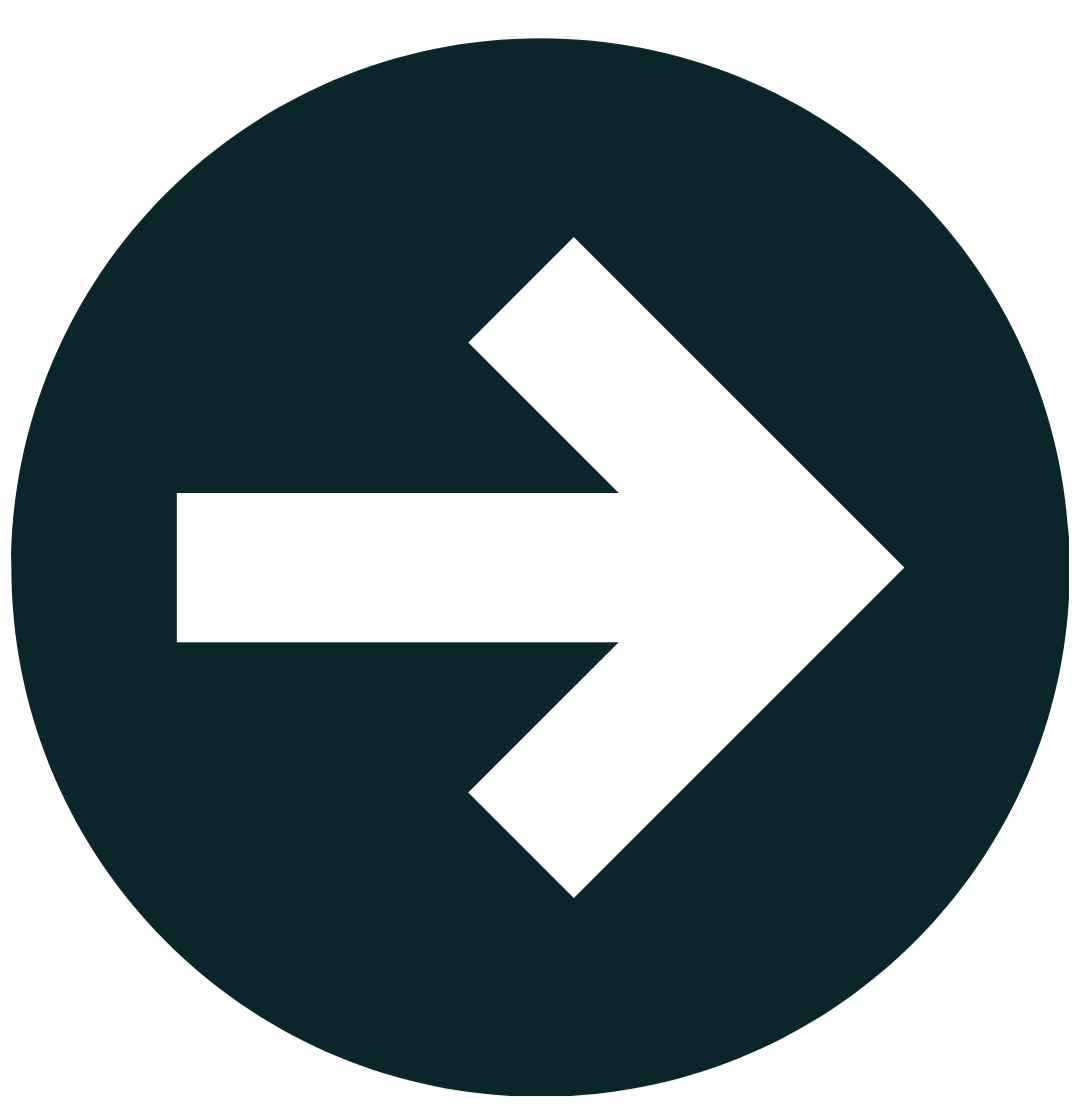 Black circular background with a white arrow pointing to the right.