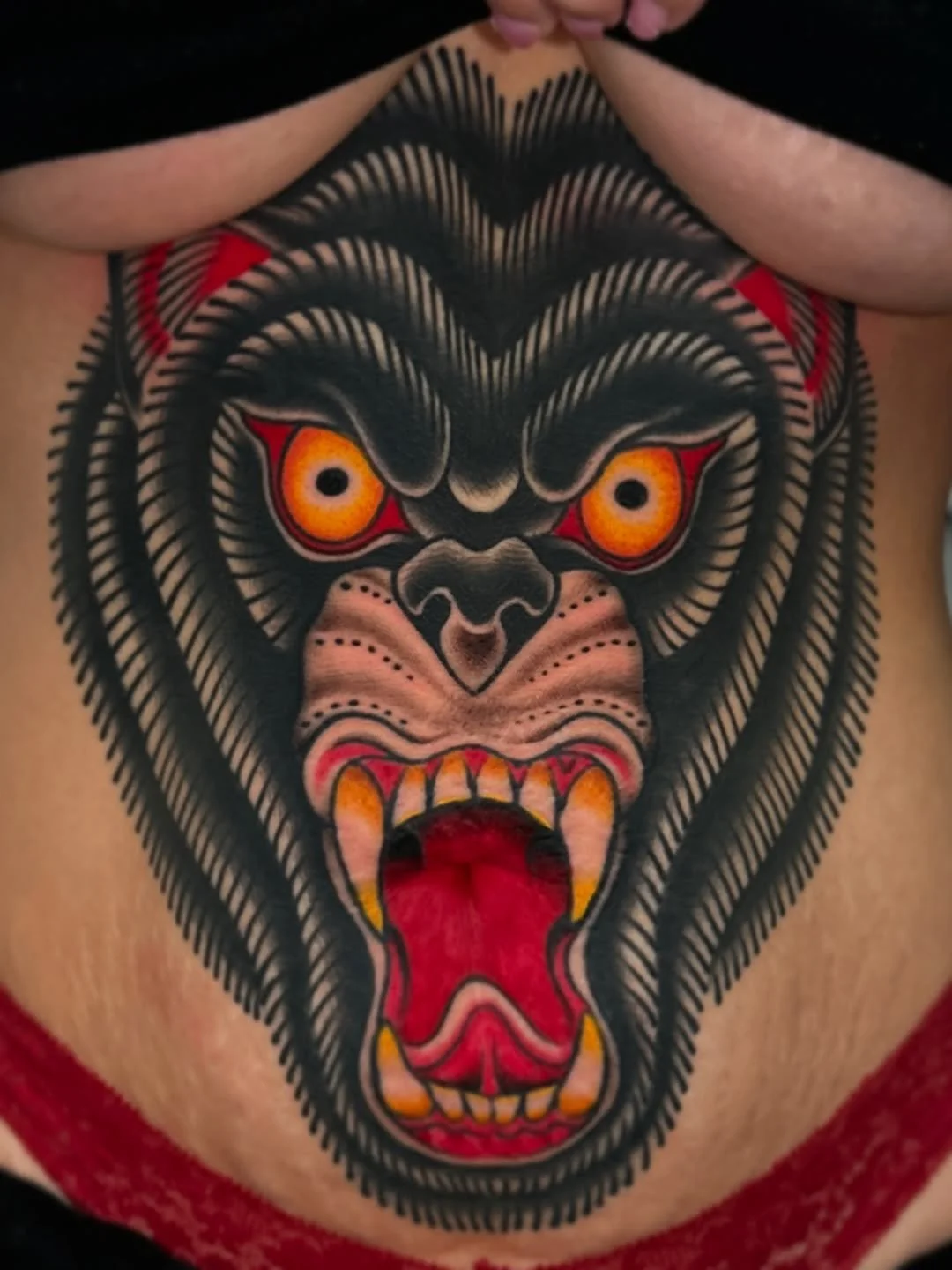 Color bear tattoo