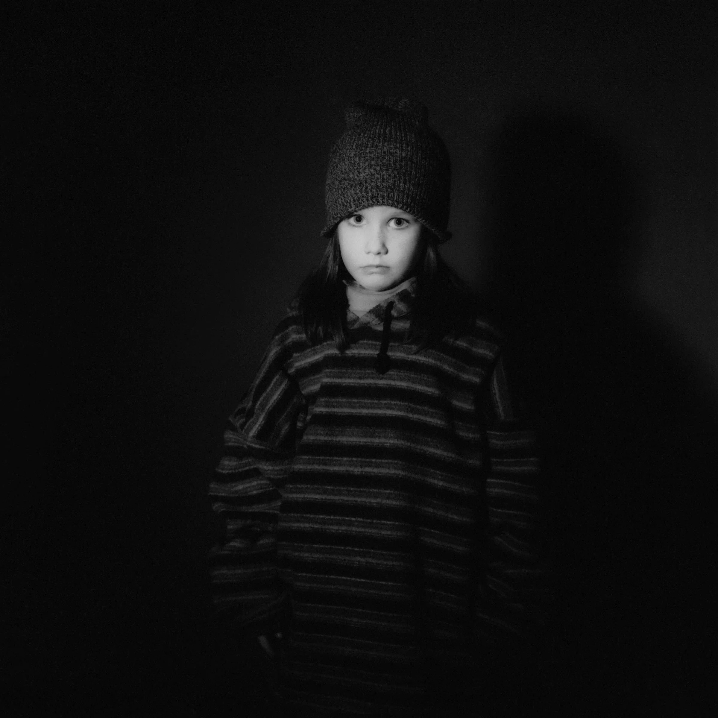 child black & white