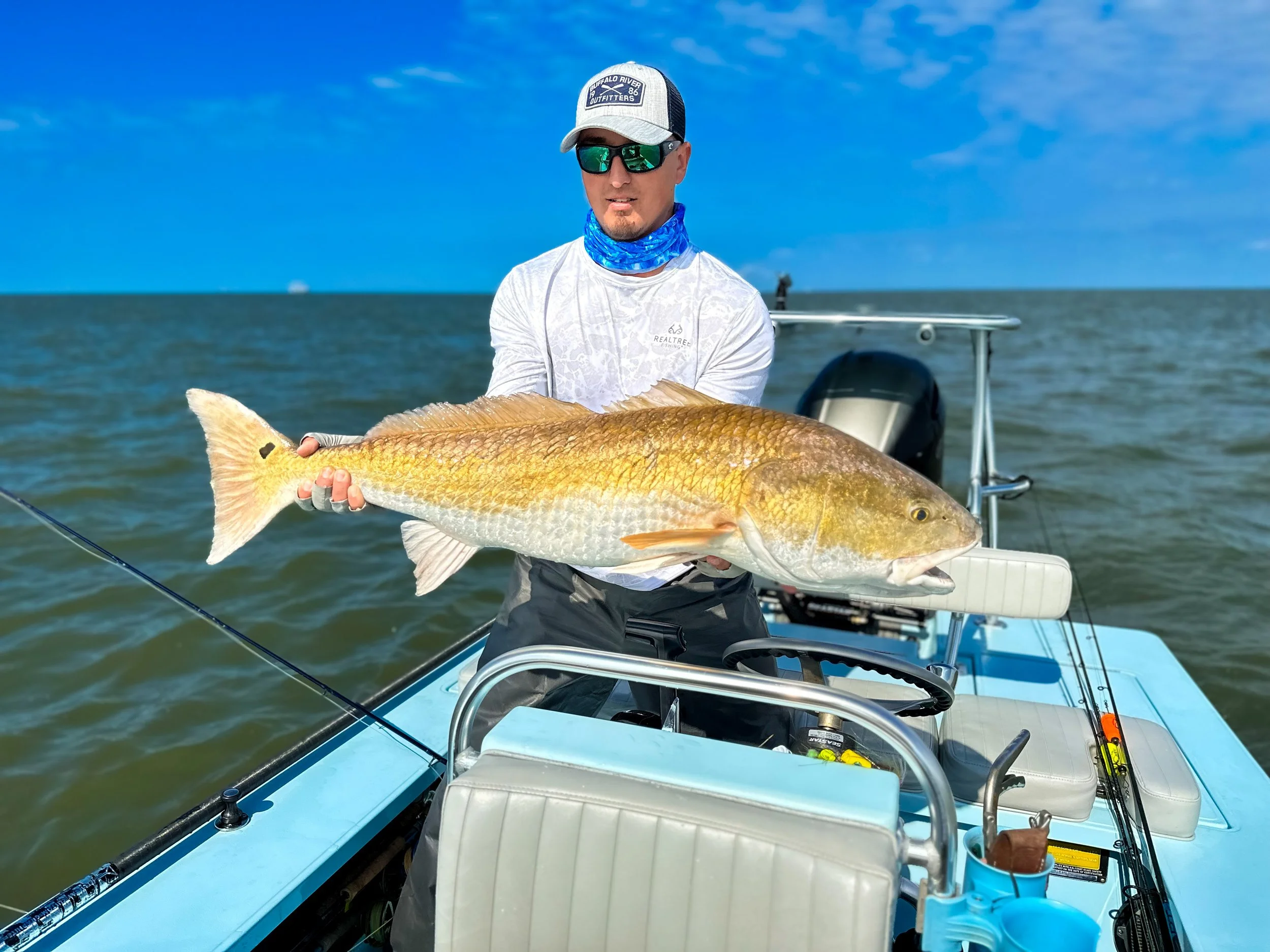 Russell Reynolds with a massive Redfish out of Venice, LA