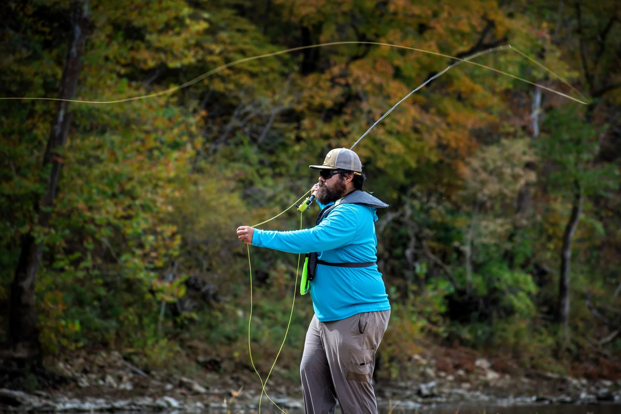 Jose Mata fishing on the Buffalo National River
