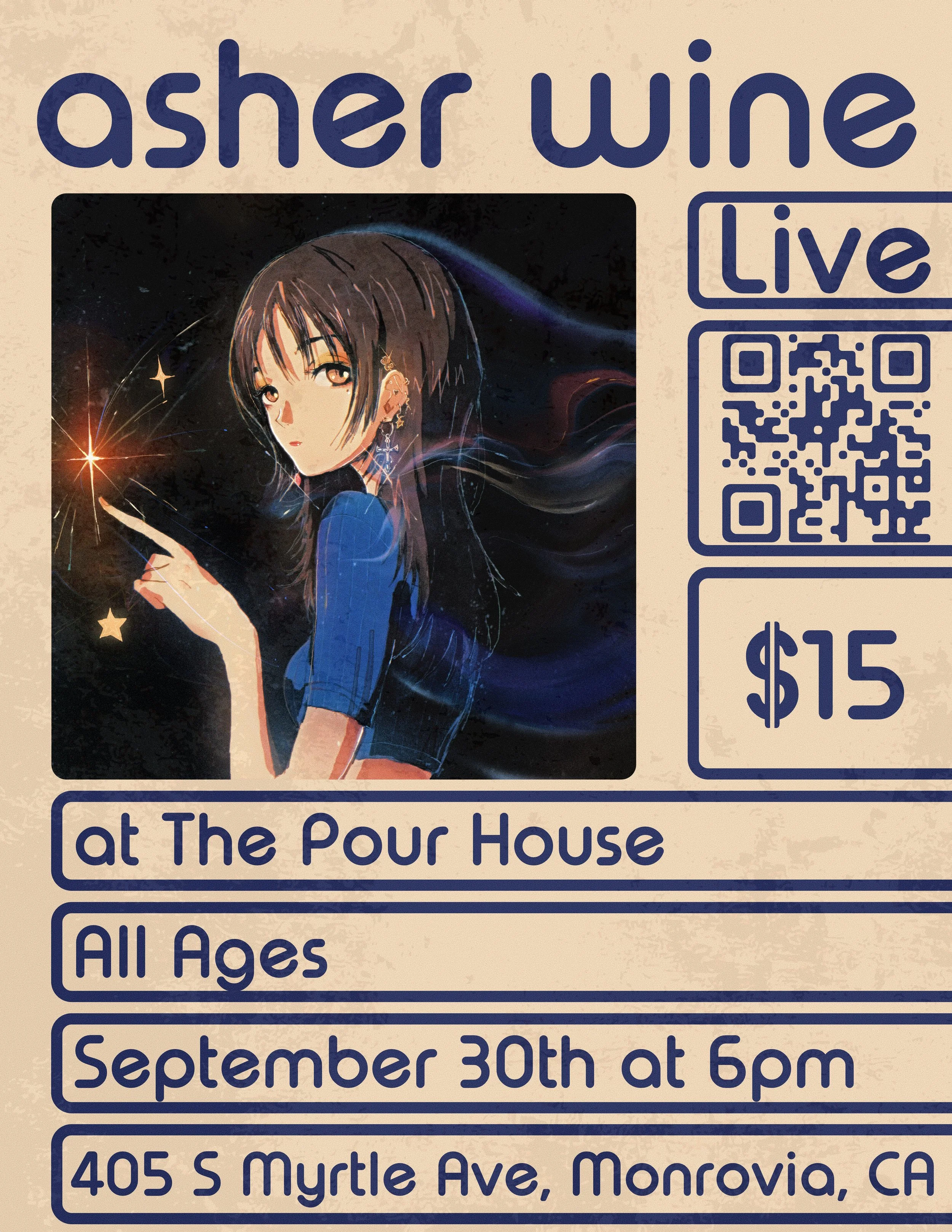 asher wine live in Monrovia, California