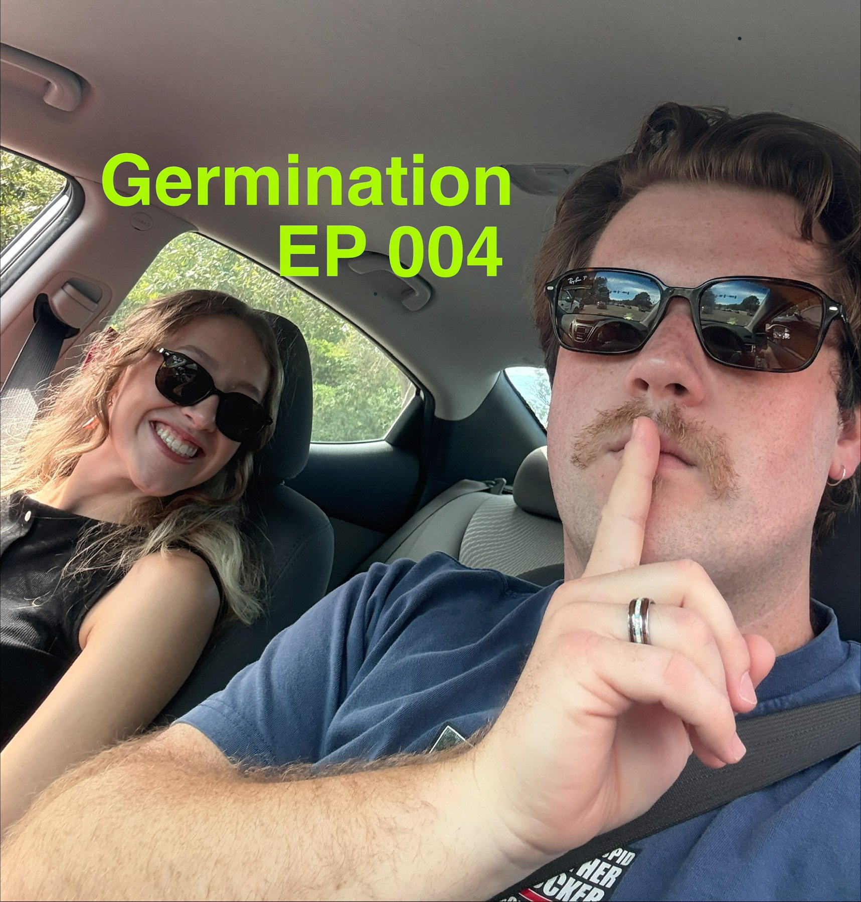 Germination Radio Episode 4 with hosts Leah Schneider and SensuaL (Luke Pratt). In the car.