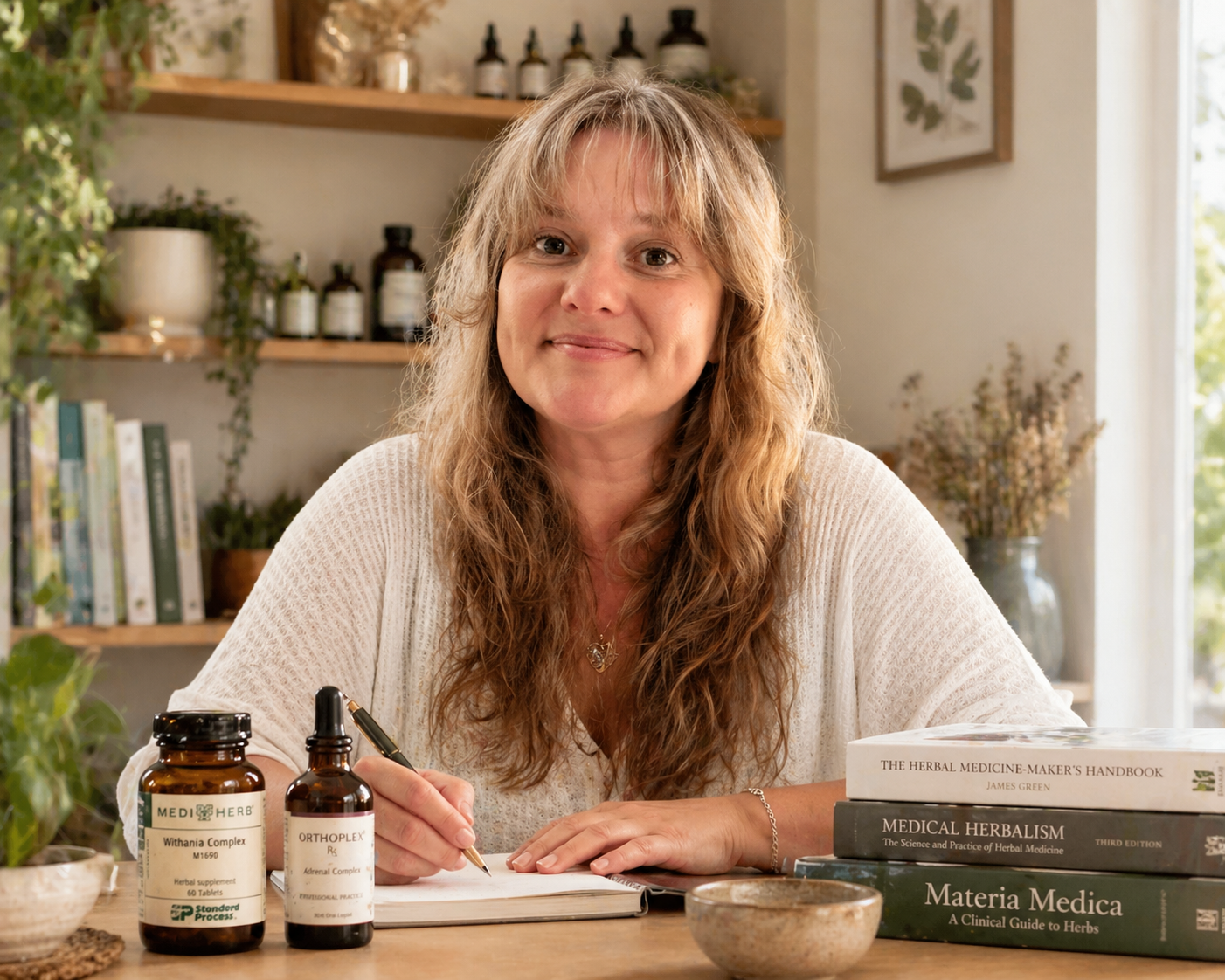 Image of Maja Szumylo, the Gold Coast Naturopath and Nutritionist, smiling warmly during a consult at her clinic