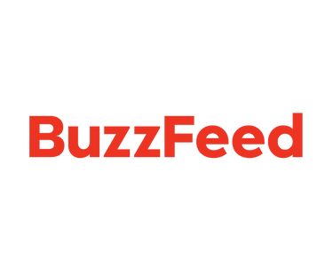 BuzzFeed word logo in red text.