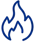 a fire icon raising attention to the inherint dangers of co2 cutting acrylic