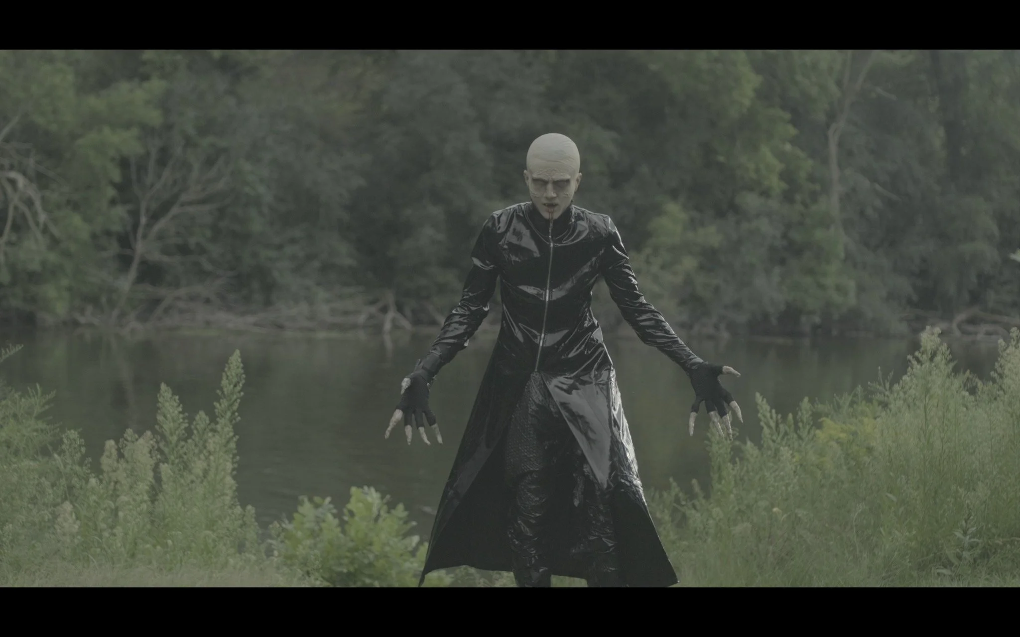 Creature collaboration for independent film project. 
I applied and painted all appliances, bald cap and fingers.
Fingers created by Diana Peters.