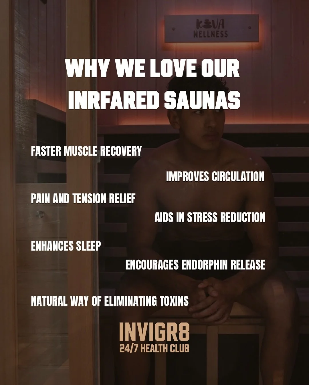 Unwind, detox, and rejuvenate in our state-of-the-art infrared saunas! 🌟 Experience the ultimate relaxation and wellness boost. 
Please swipe for a reminder about our sauna etiquette 🔥