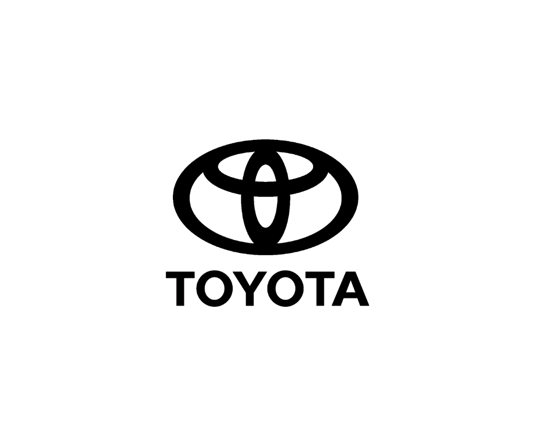 Black background with the Toyota logo in the center.