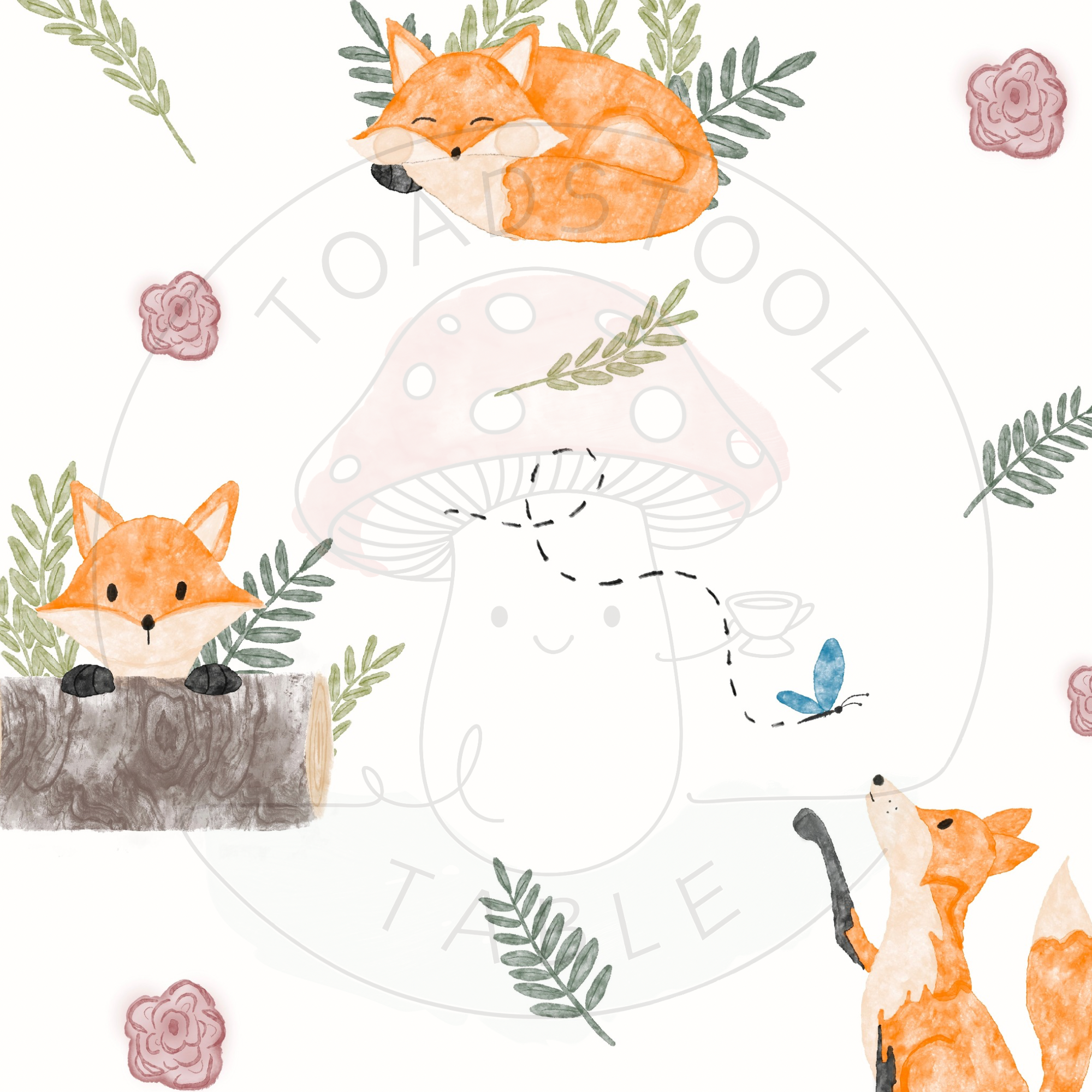 Little Fox Meadow Seamless Pattern - 2.png