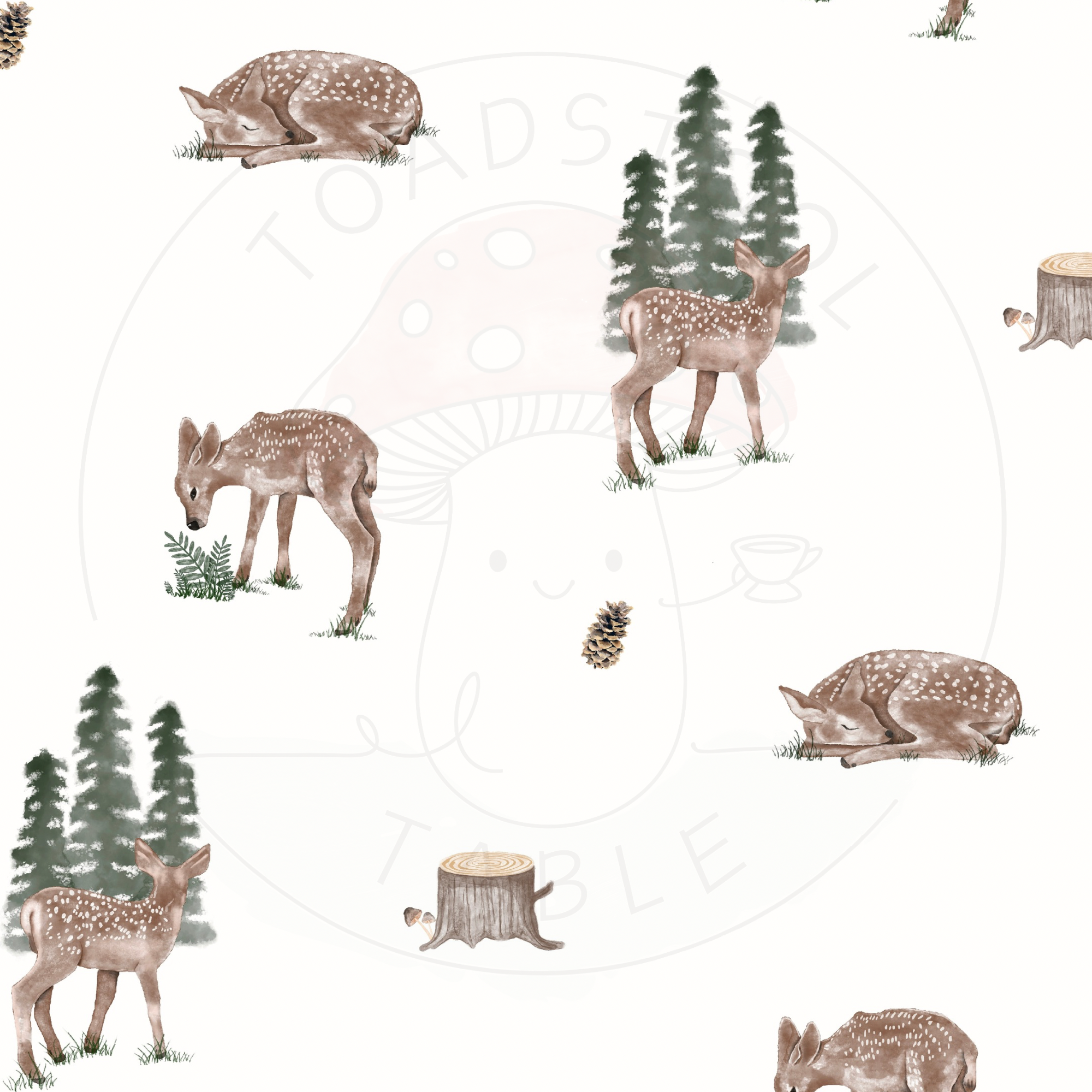 Woodland Deer Seamless Pattern - 2.png