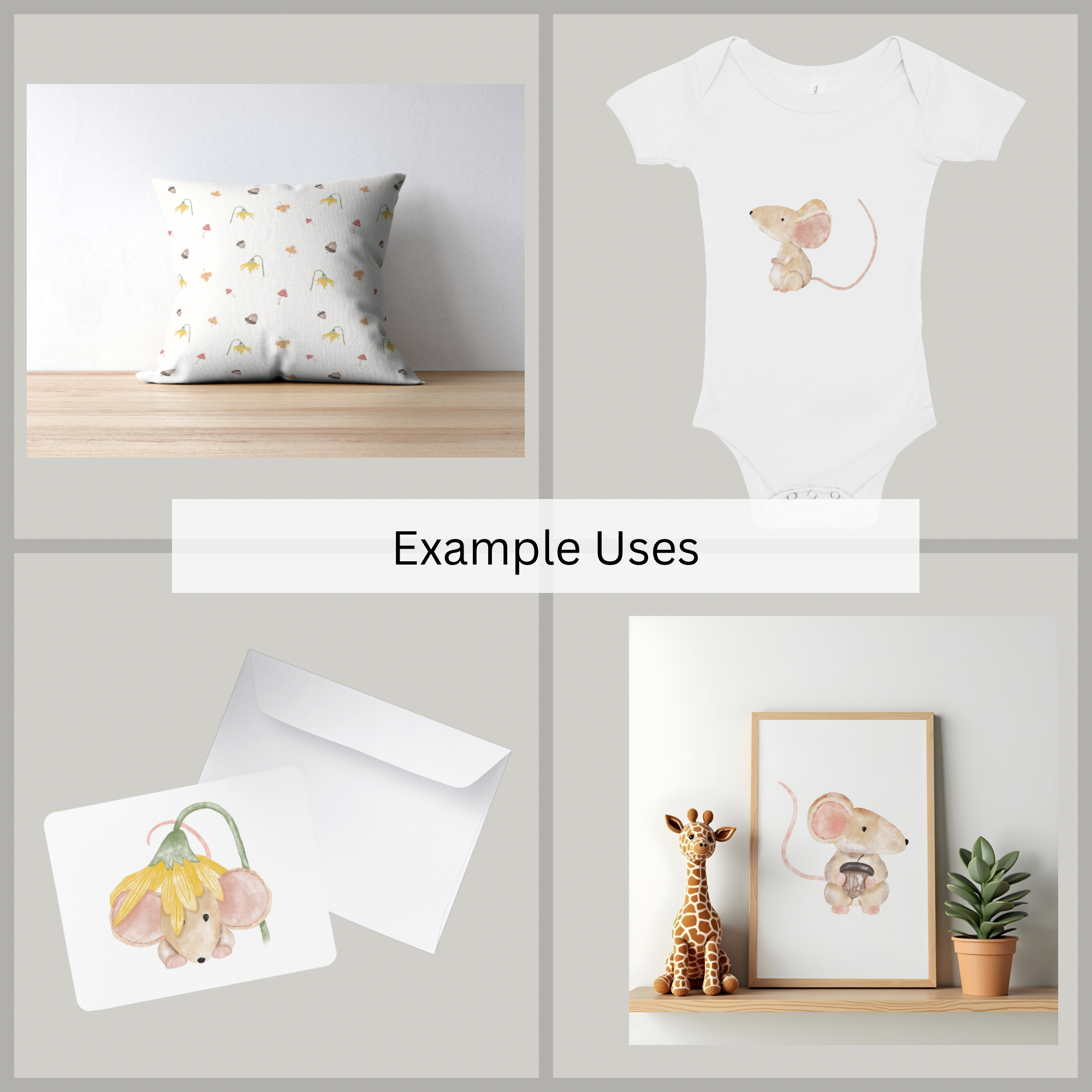 Woodland Mice Illustration Collection - 4.png