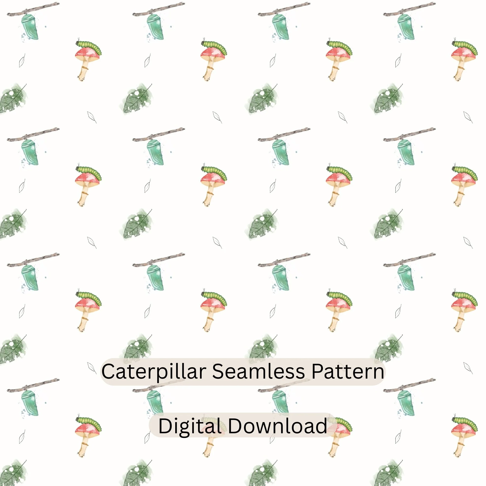 Caterpillar Seamless Pattern