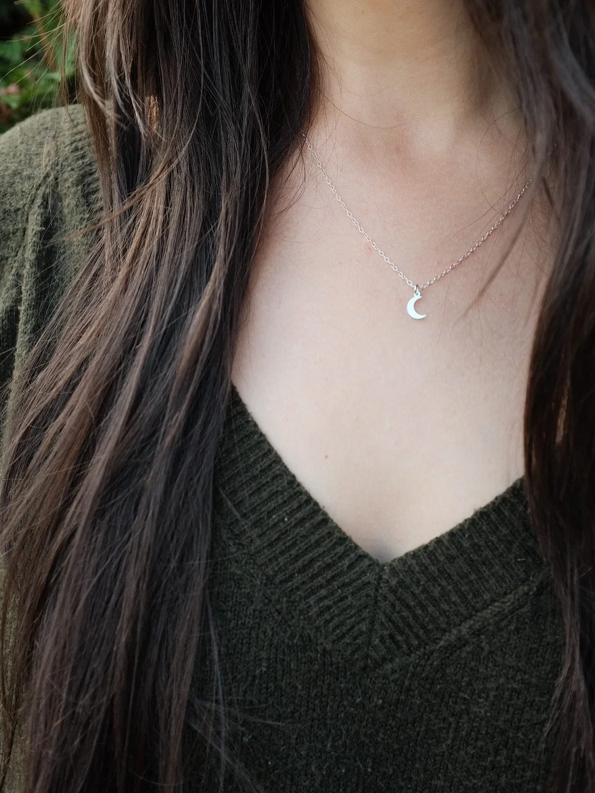 sterling silver chain + moon 🌙 

delicate, soft, modern. a favourite from our solstice collection ✨ shop this piece and more on our shop night; November 21 at @littlebrownjugbrewing 🍻

#winnipeg #onlyinthepeg #jewellery #solstice #moon