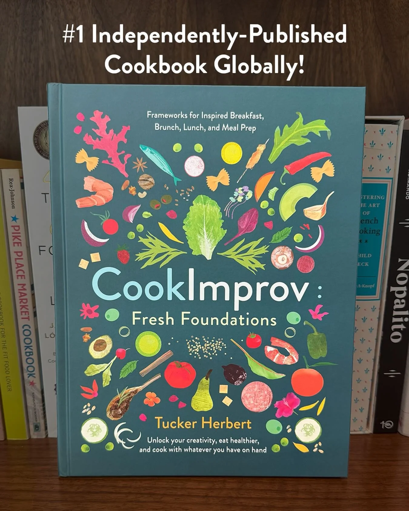 We did it. CookImprov is now the #1 independently published cookbook globally on IngramSpark, the largest distributor to bookstores worldwide.

Celebrate with a signed and personalized copy, free US shipping with delivery by Christmas through Sunday,