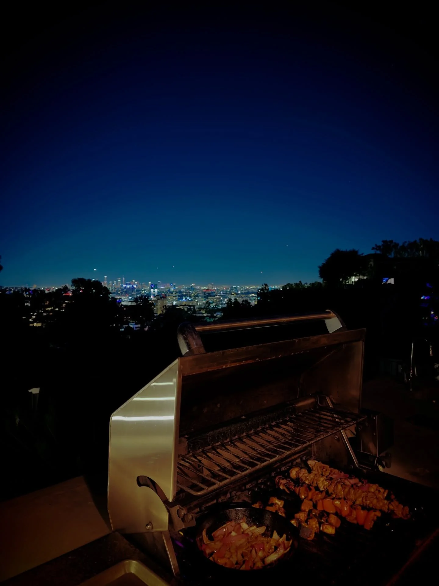We&rsquo;re so happy to get to grill again in our backyard. Tonight&rsquo;s menu: Chicken, Veggie, and Bread Kebab!