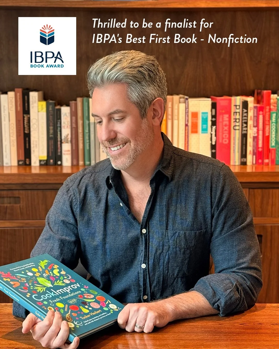 Thrilled to be a finalist for IBPA&rsquo;s Best First Book - Nonfiction!

It takes a lot to make me cry. Learning that CookImprov is a finalist for this award brought tears to my eyes - this is the first time a cookbook has been a finalist for Best F
