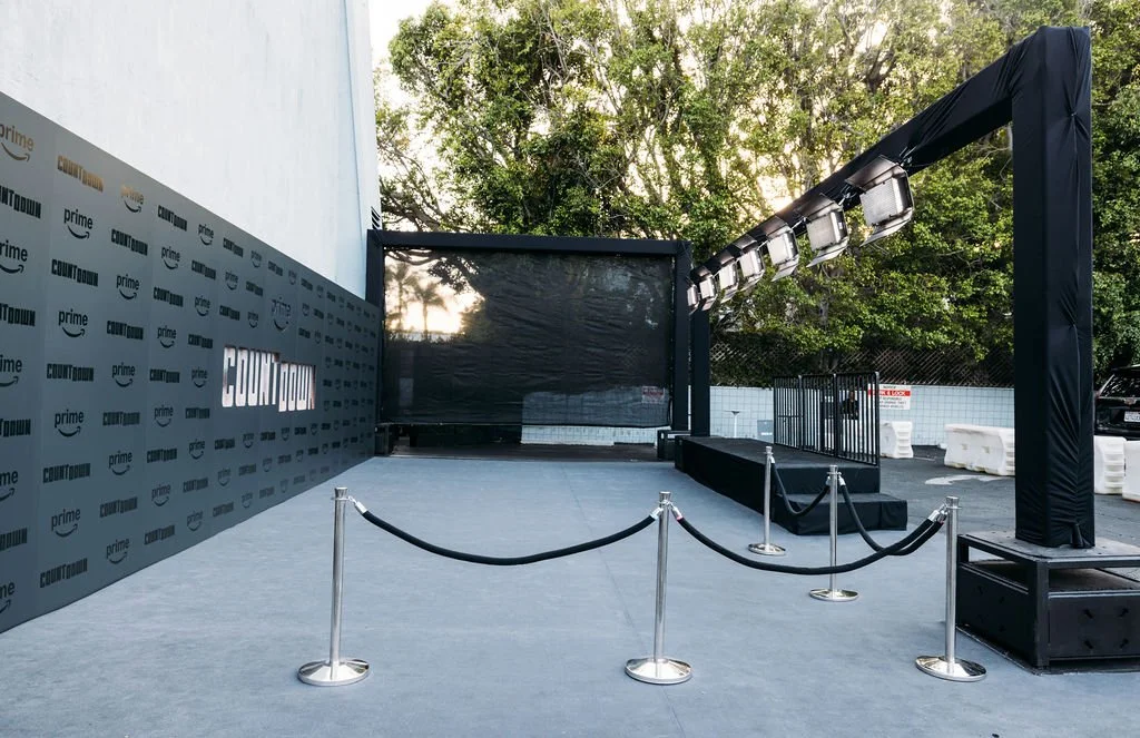 Amazon Countdown Premiere
Production: AGENC,
Technical Production: Shift4Projects - 
Provided a truss arch for a 30-foot step-and-repeat installation.
Location: Harmony Gold — Los Angeles