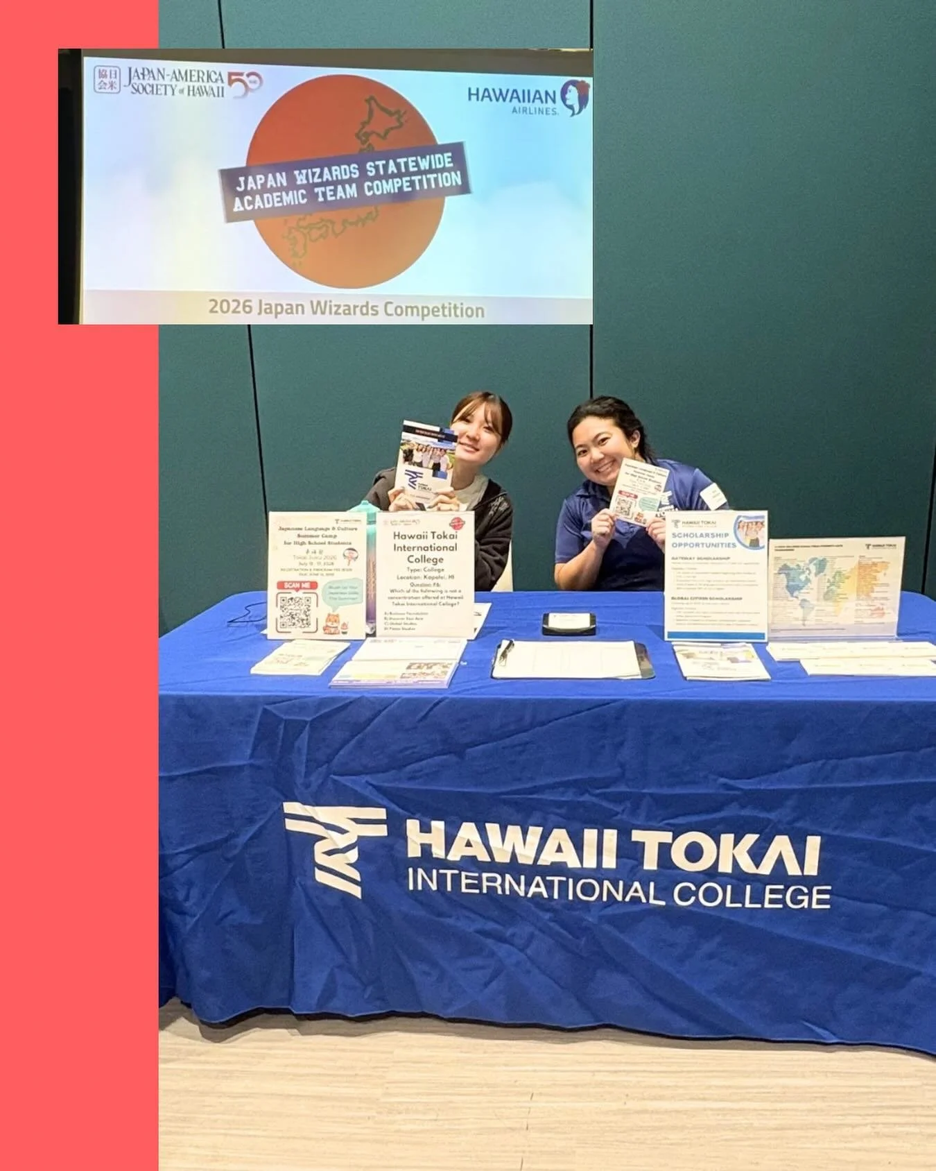 Team HTIC at the 2026 Japan Wizards Competition College Fair. Thank you JASH for having us and congratulations to all the competitors for a job well done! 
#htic #hawaiitokai #hawaii #collegefair #japanwizards