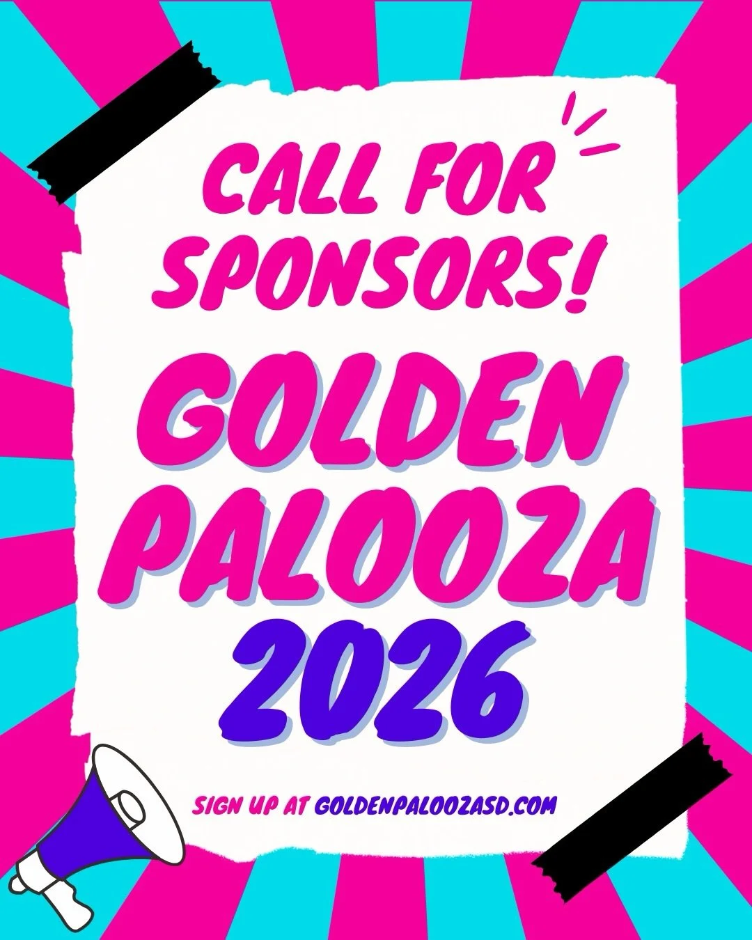The next chapter starts now 🎶🎨

Sponsorships and vendor spots for Goldenpalooza 2026 are officially OPEN! With so many options, there&rsquo;s a fit for every partner.

If you&rsquo;re a local business, maker, artist, food vendor, or community partn