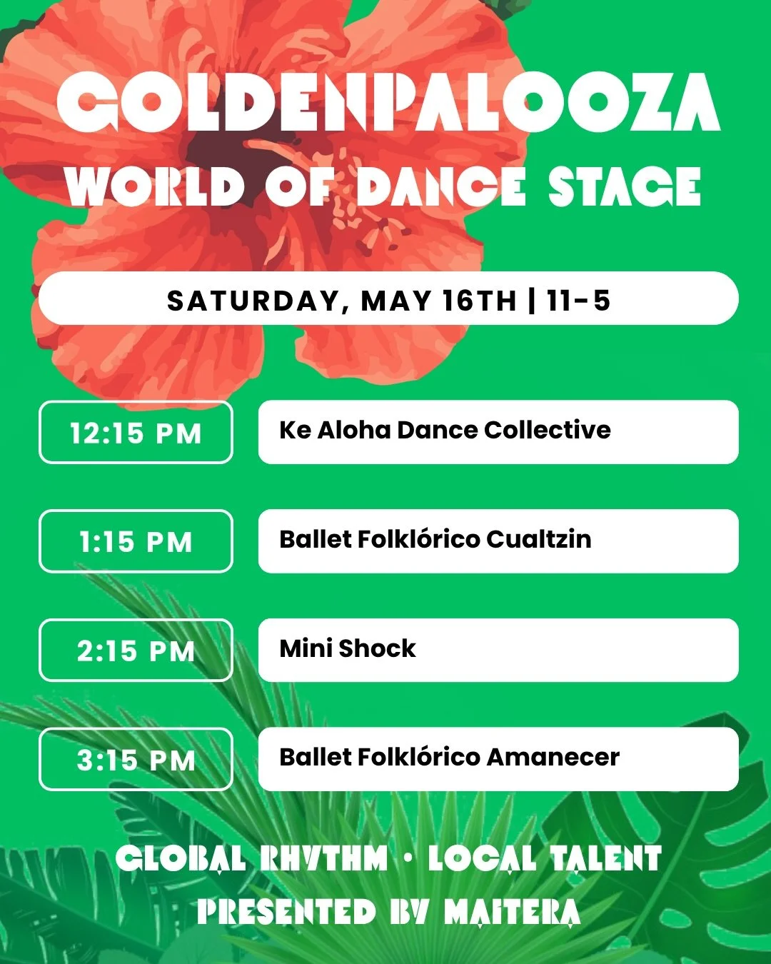 Wait&hellip; there&rsquo;s a second stage. 🤯

Introducing the Goldenpalooza World of Dance Stage presented by @maiteraofficial - tucked right alongside the Main Stage for a full day of non-stop performances.

Four incredible dance showcases filling 