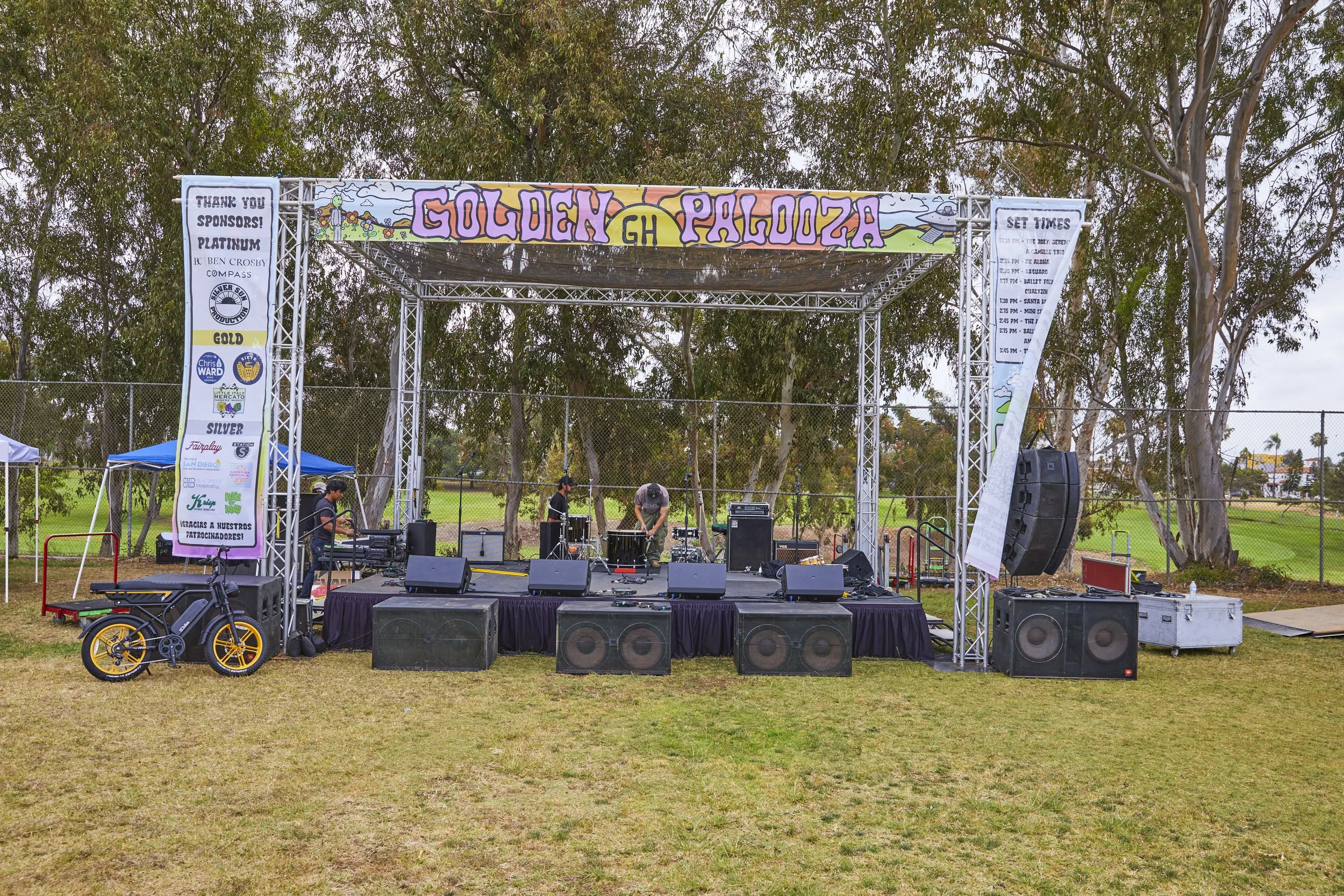 setting the stage for performers.