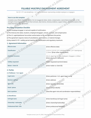 Watermarked first-page preview of the Foreign-Employer Agent Deal Memo template