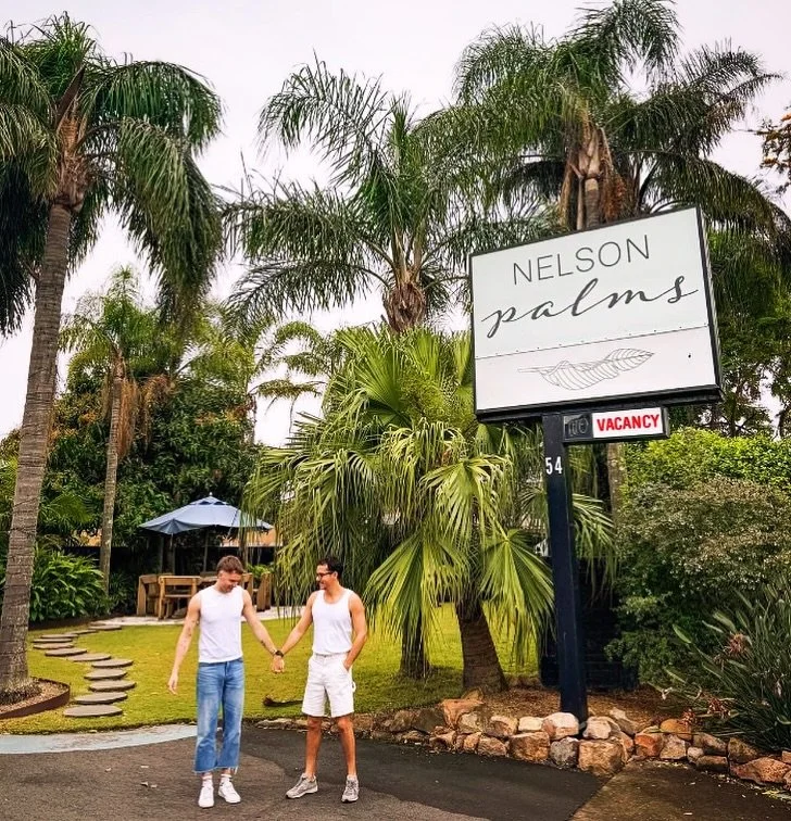The calm after the rain 🌦️soft skies, green gardens and a little love in the air 🌿💛 We loved hosting this gorgeous couple. Proud to be a place where everyone feels at home. 🌈 #WeekendAway #nswtourism #nelsonbay #shoalbay #portstephens