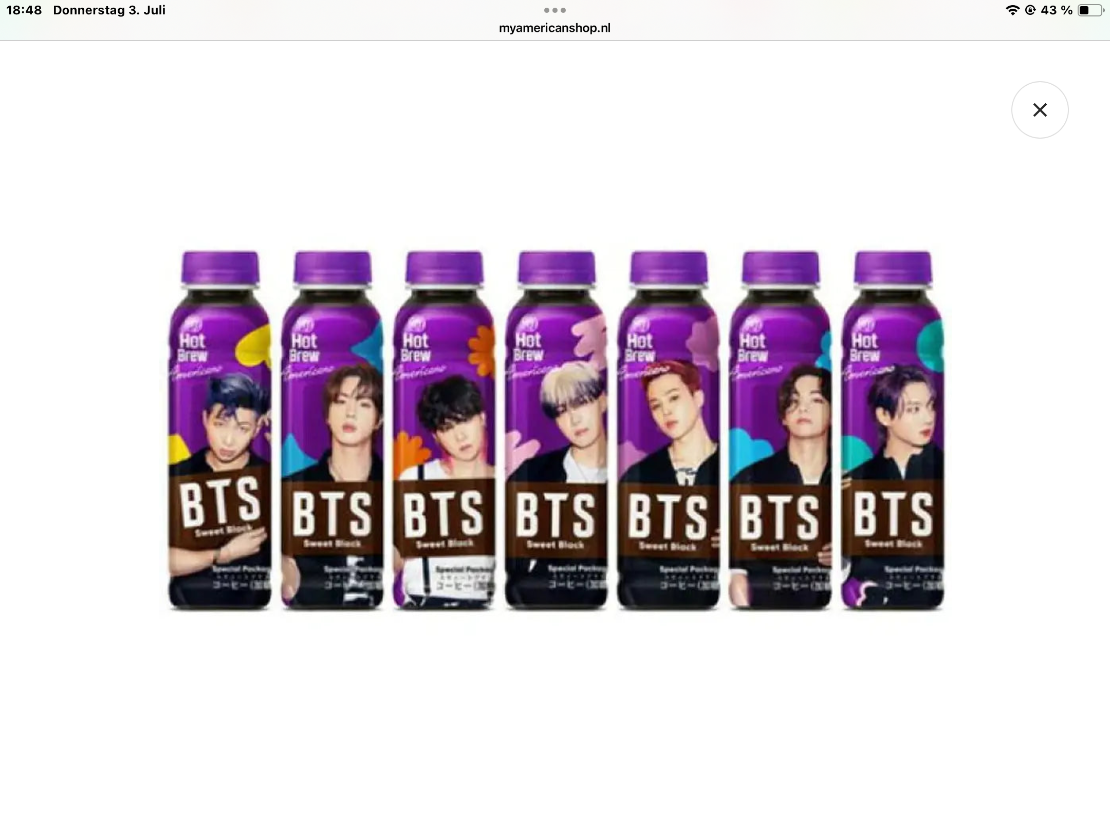 Bts Hot Brew coffee Sweet black