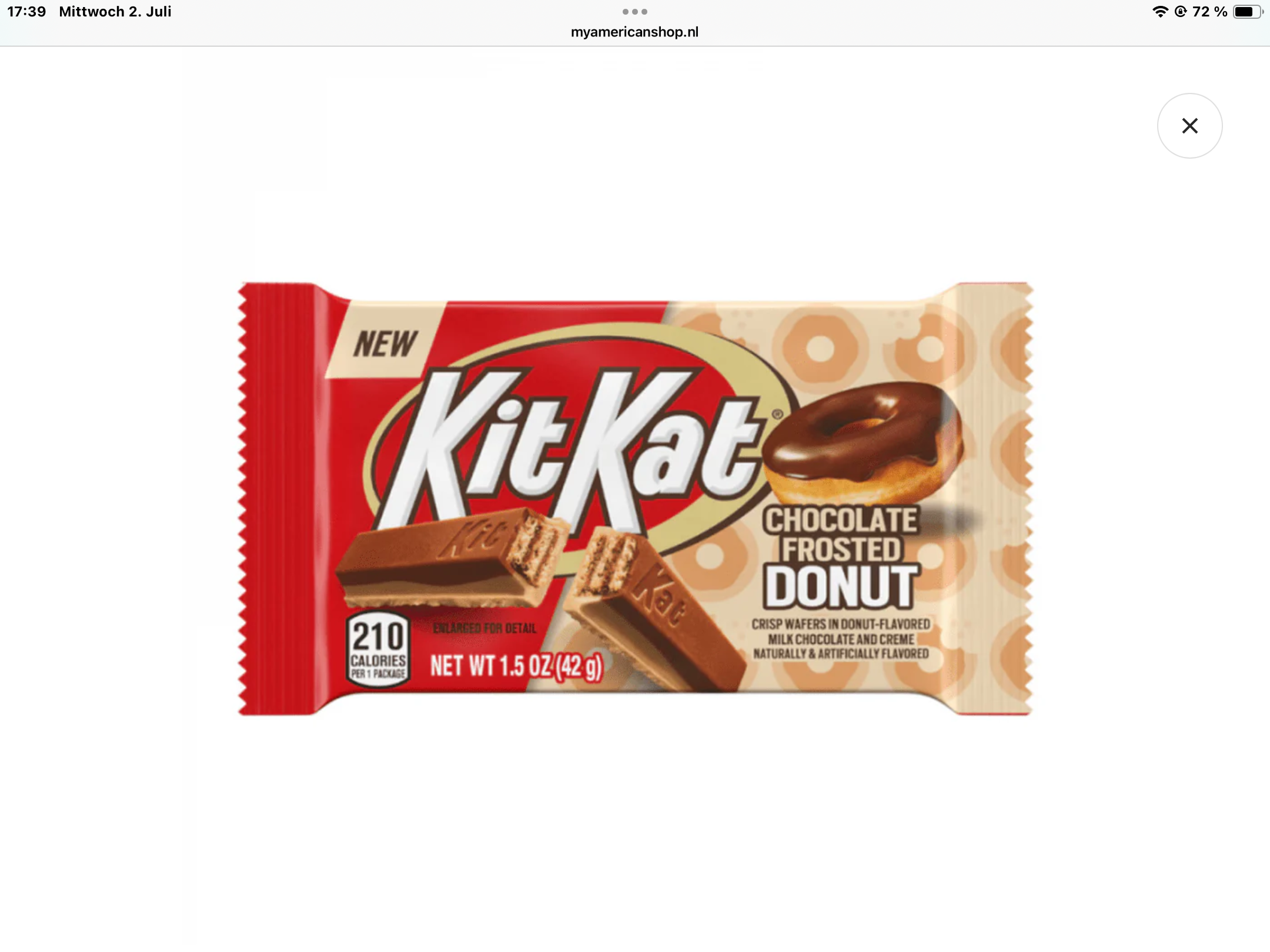 Kit Kat chocolate Frosted donut