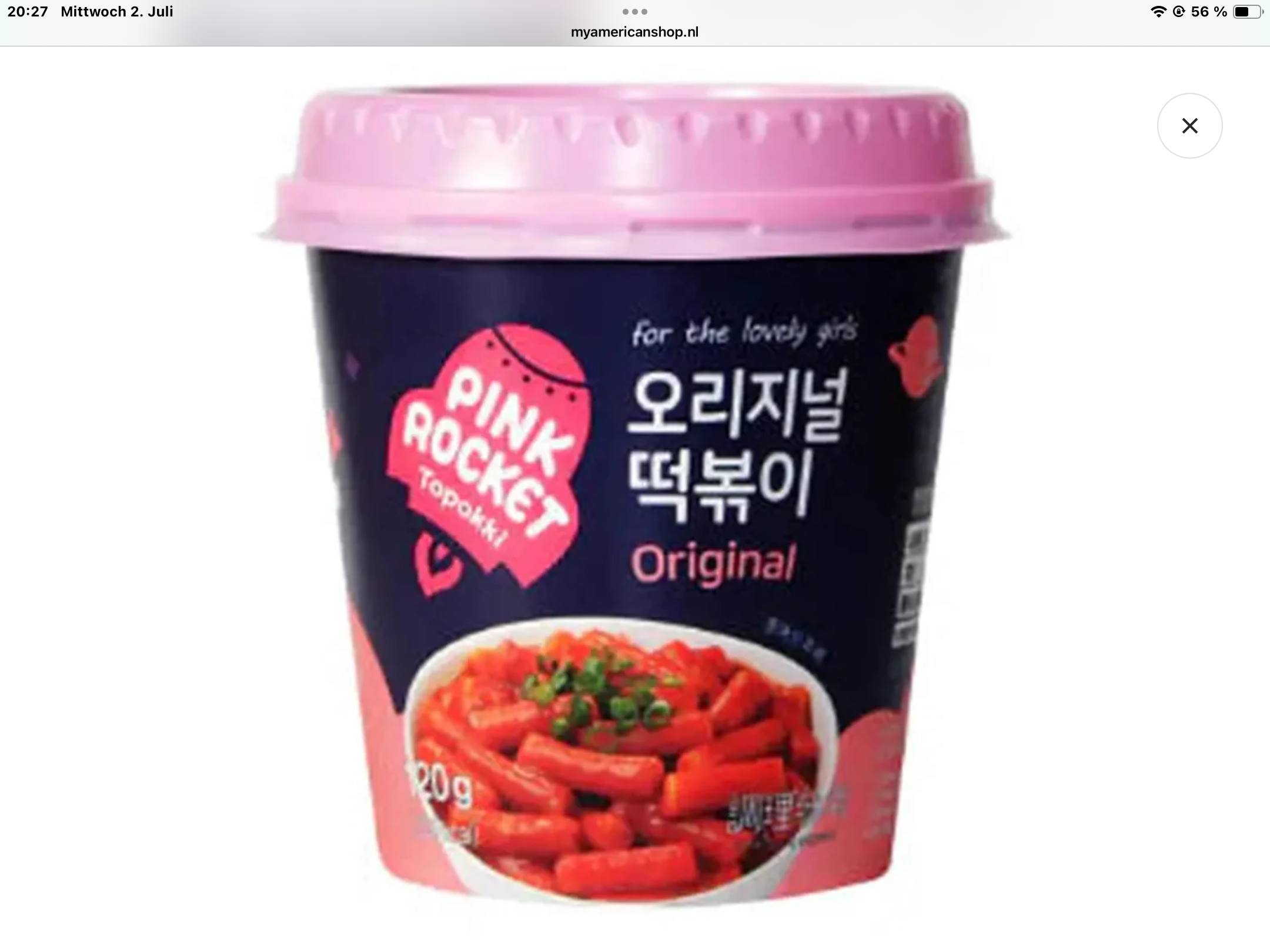 Youngpoong pink rocken Cup Topokki original