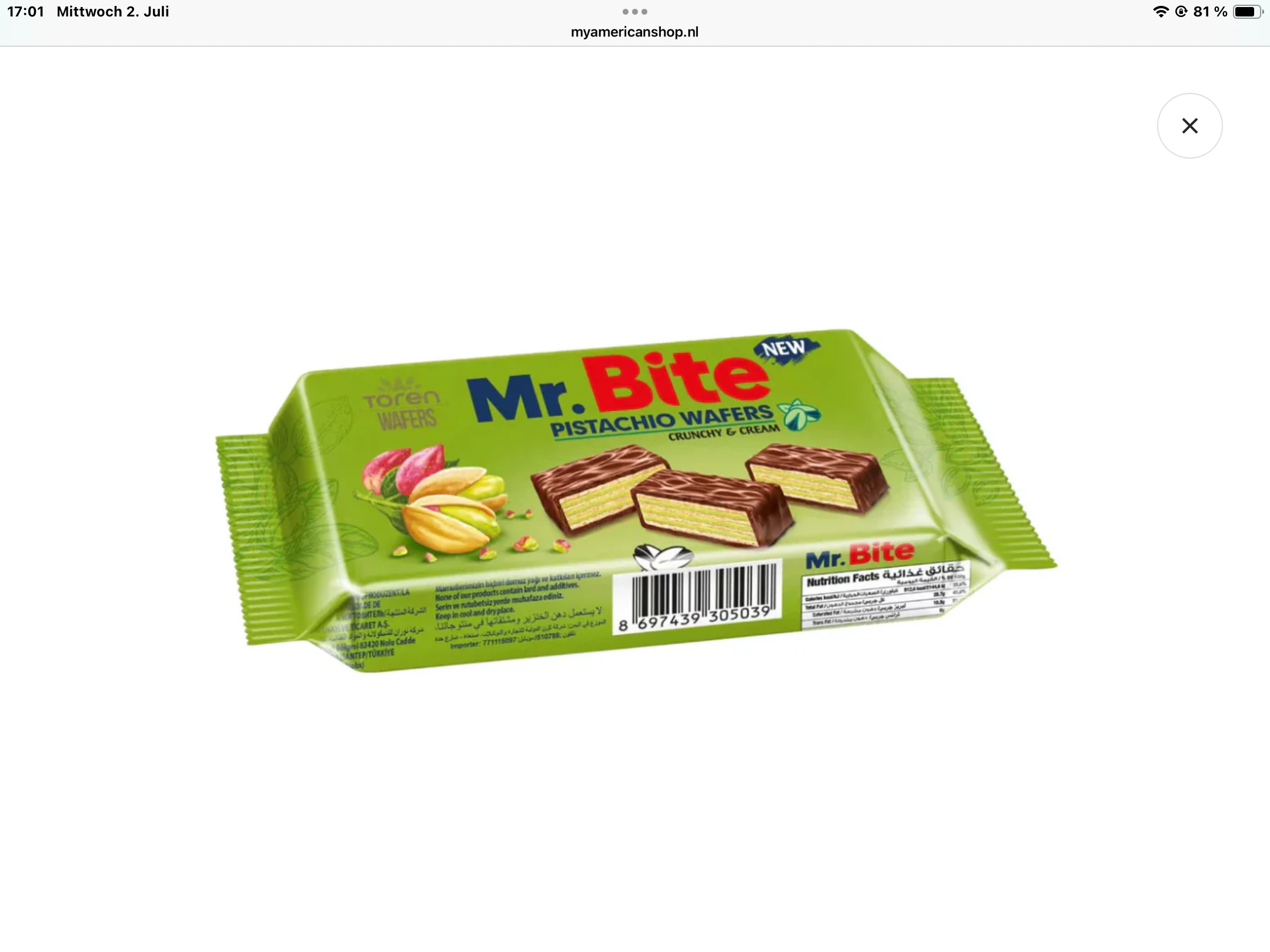 Mr.bite Wafers pistachio