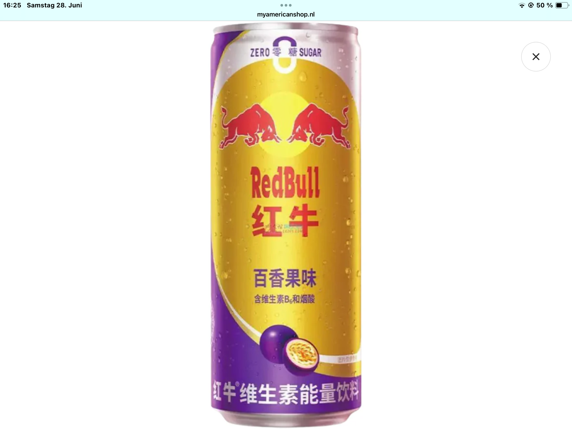 Red Bull Energy Drink Zero Thailand maracuja
