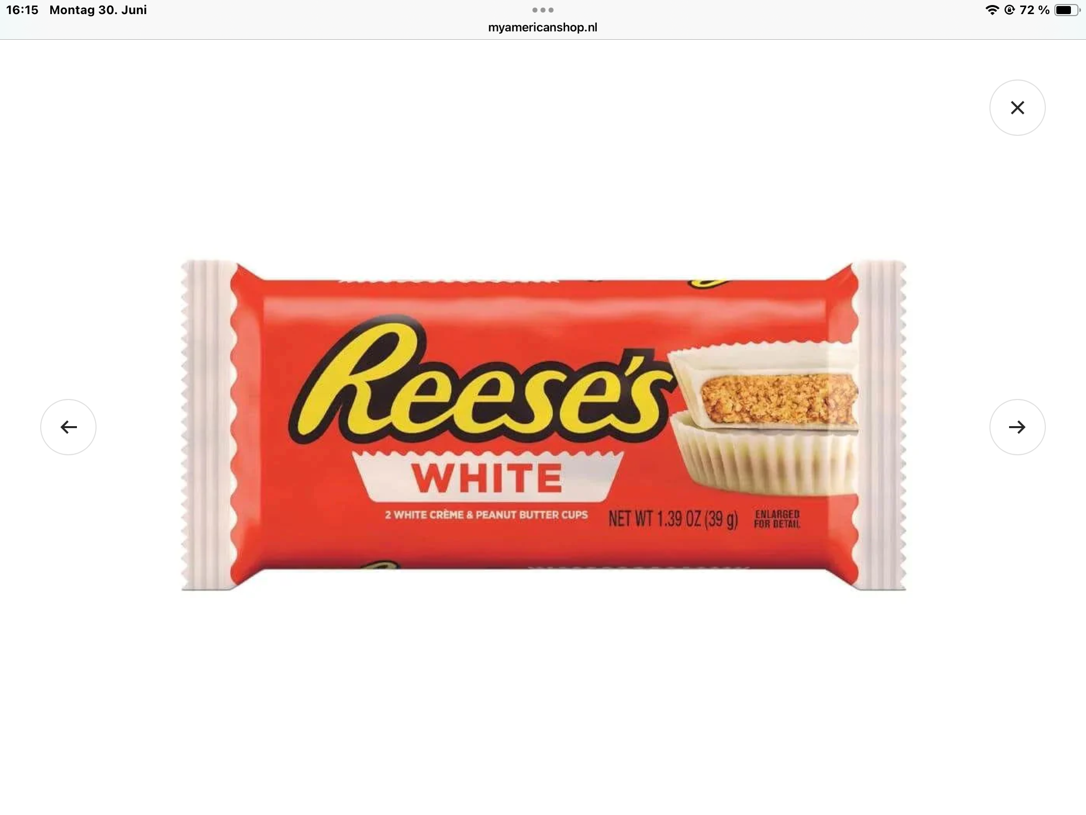 Reese‘s peanut Butter Cups white chocolate