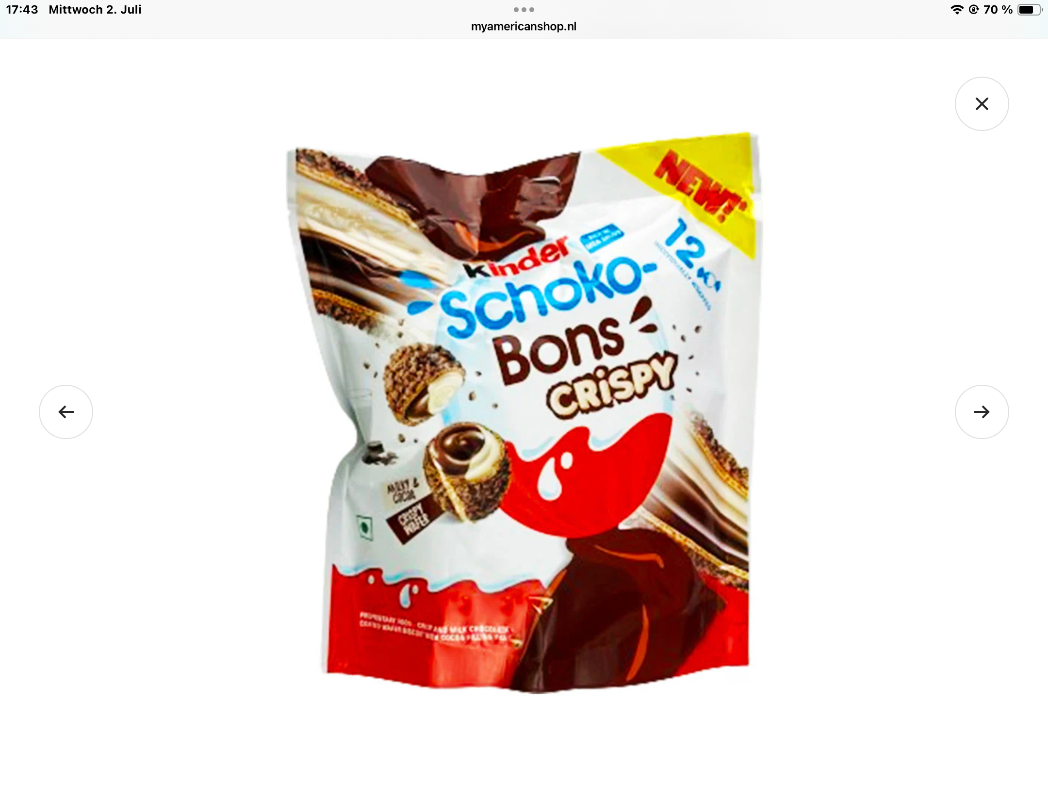 Kinder choko Bons crispy small