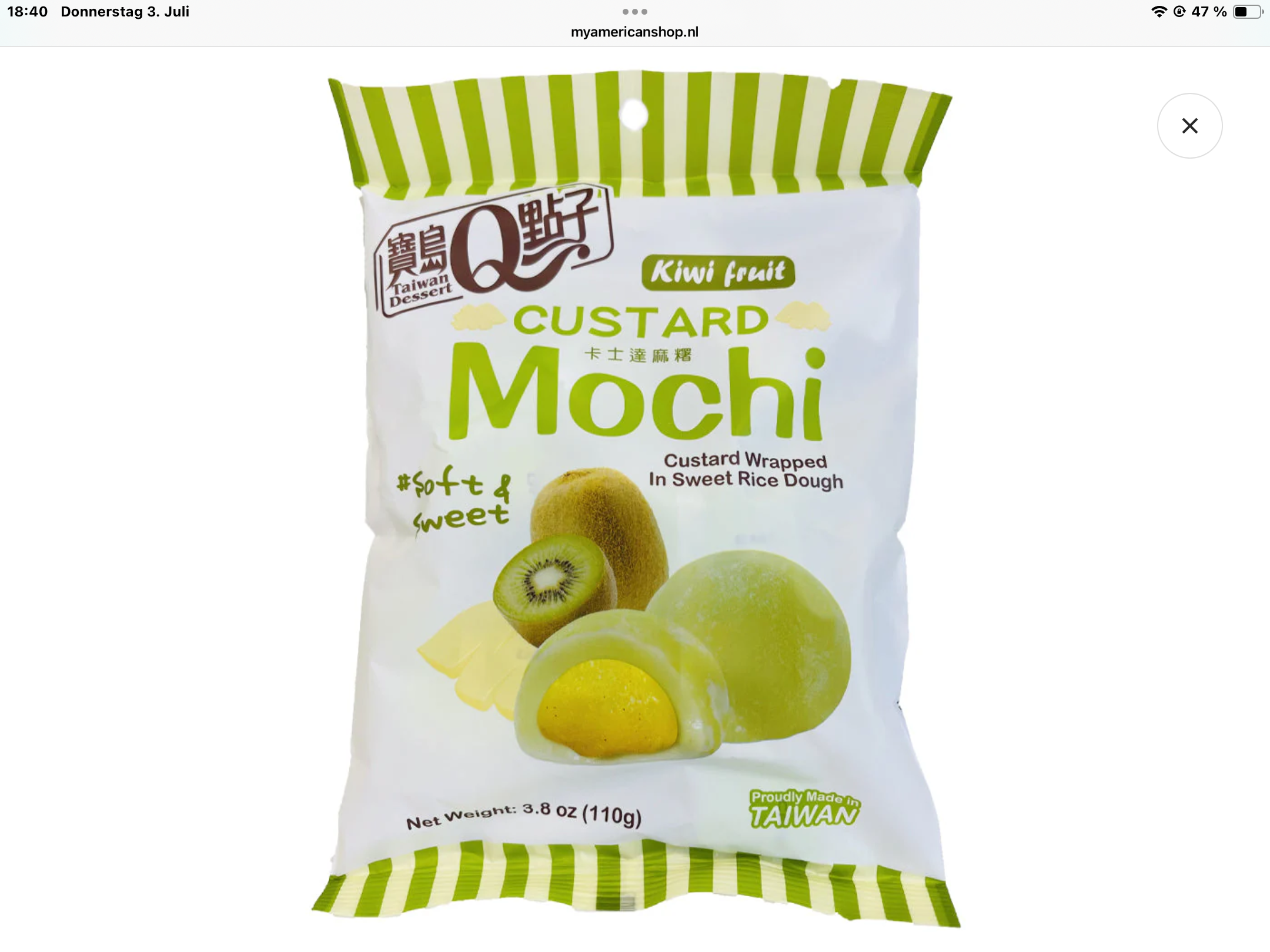 Royal Family custard mochi Kiwi