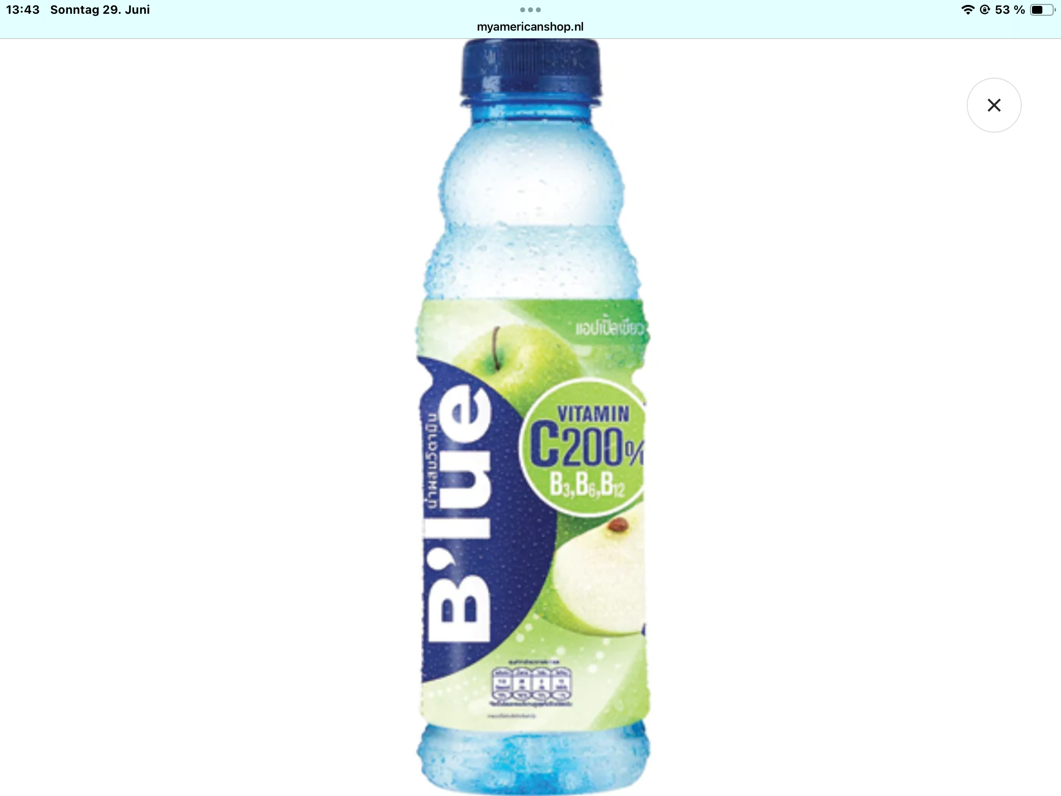 B‘lue Vitamin Drinks Green Apple
