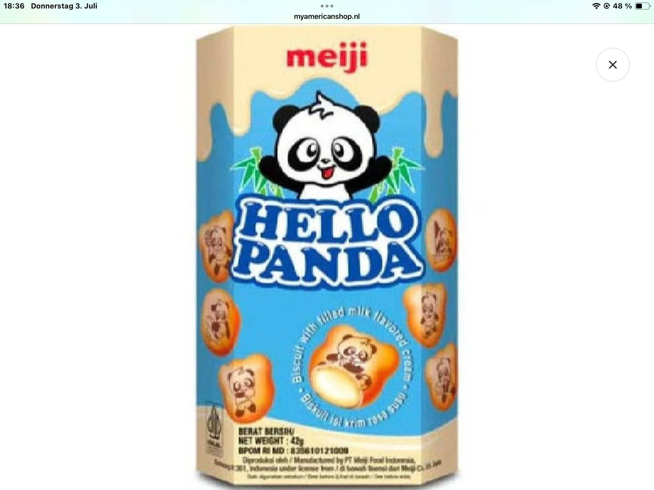 Meiji hello Panda milk