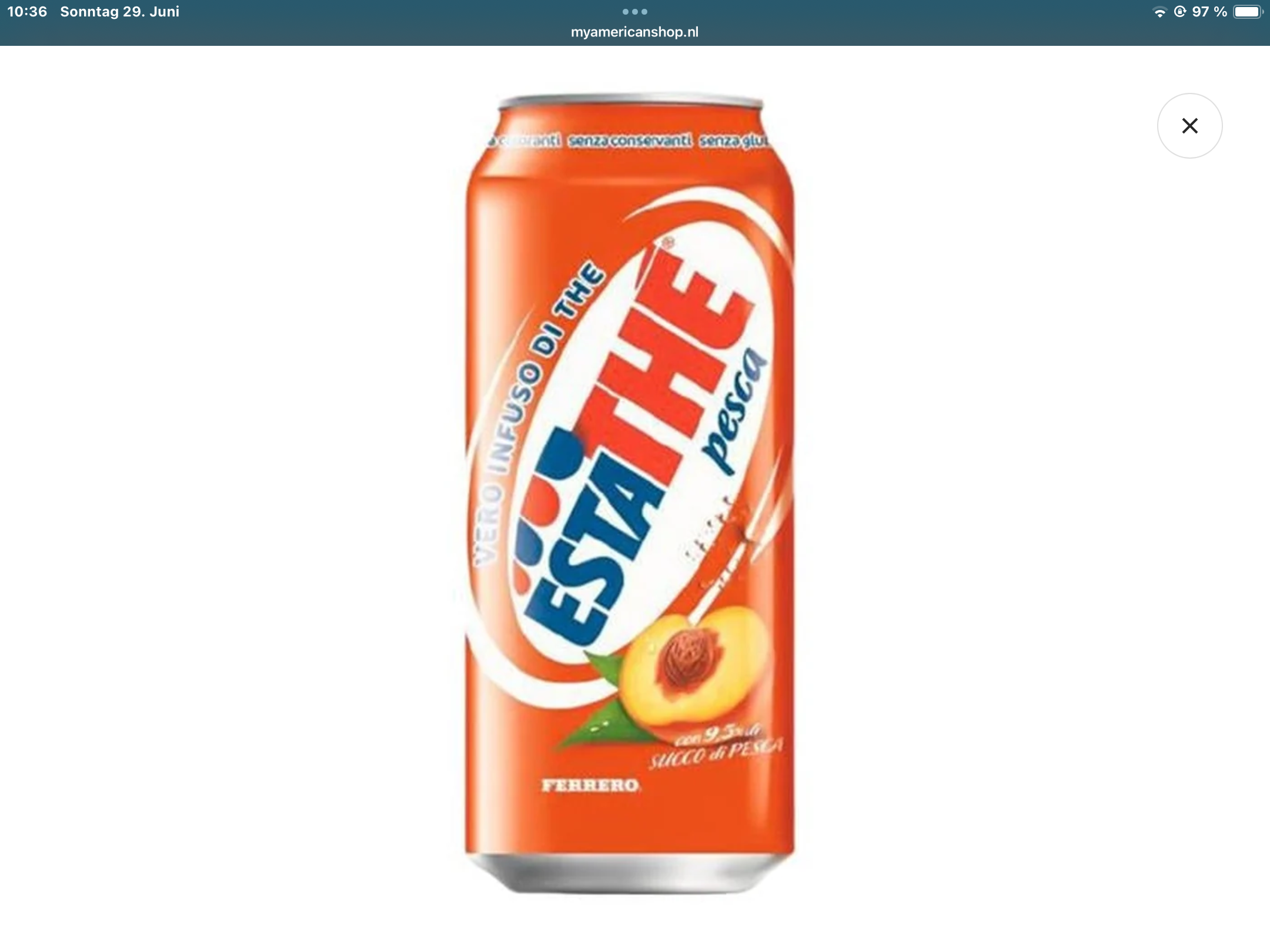 Ferrero Estathe can peach