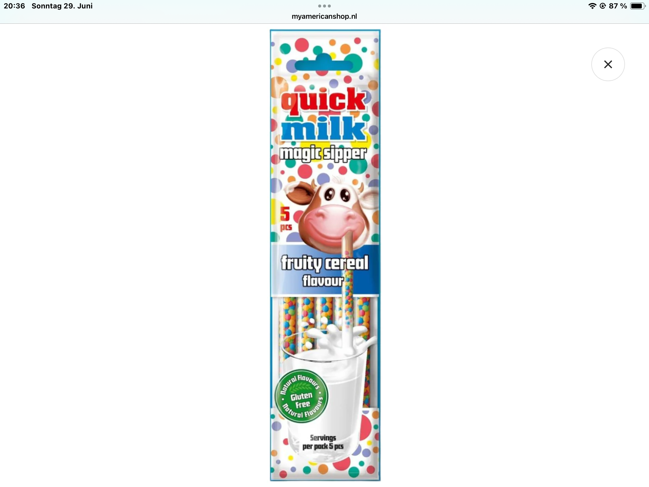Quick milk magic Skipper fruity cereal