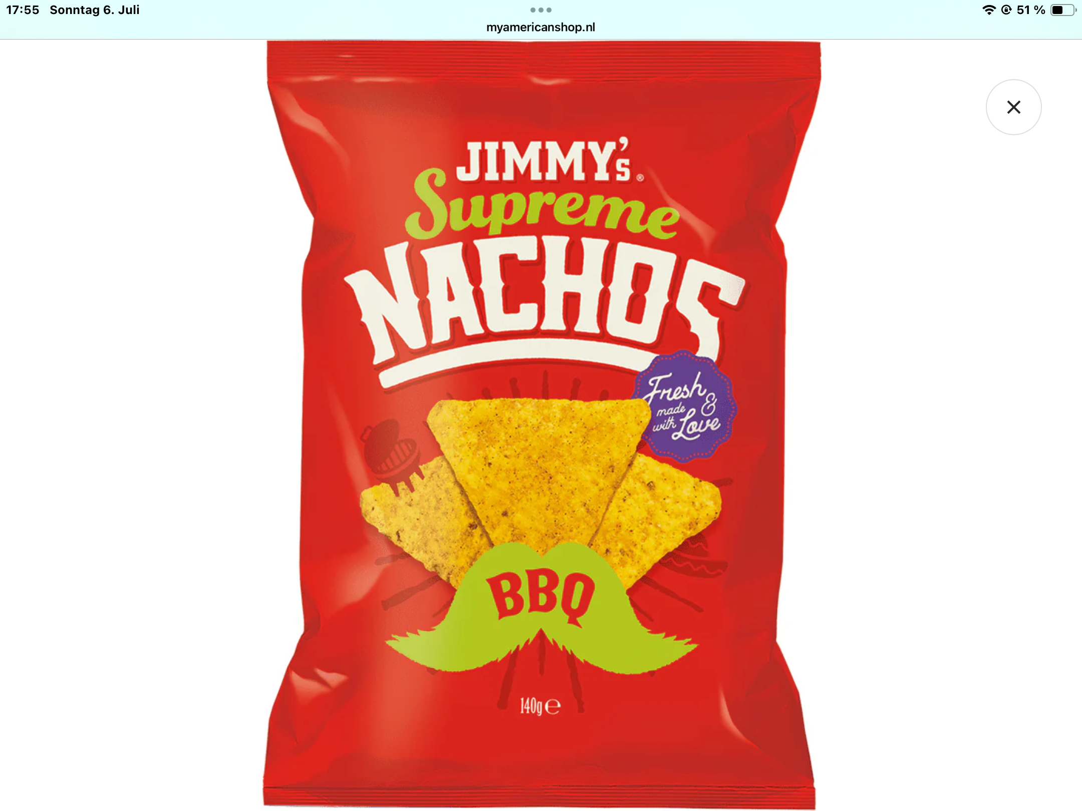 Jimmy‘s Supreme nachos Barbecue