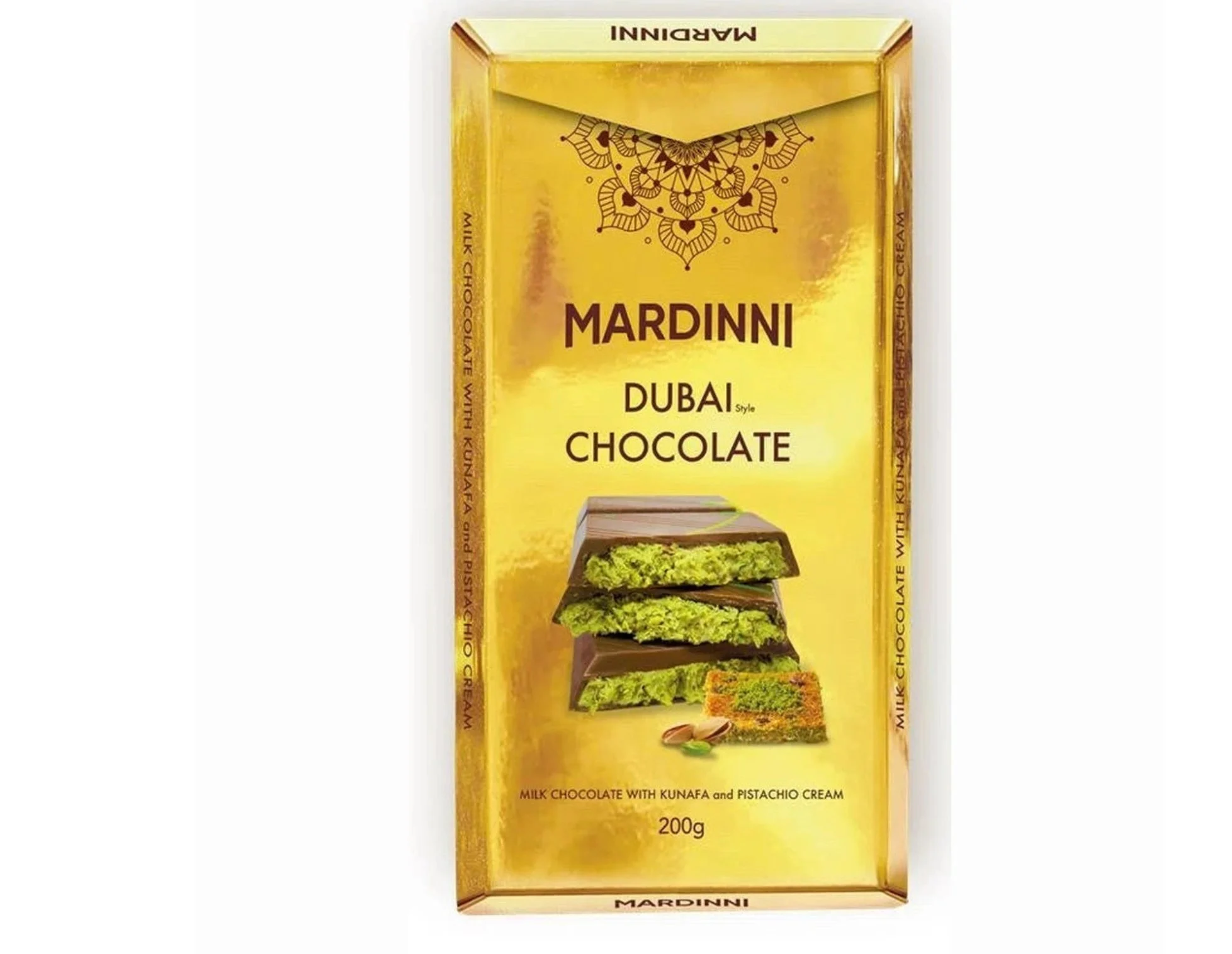 Mardinni Dubai chocolate with Kunafa & pistachio cream