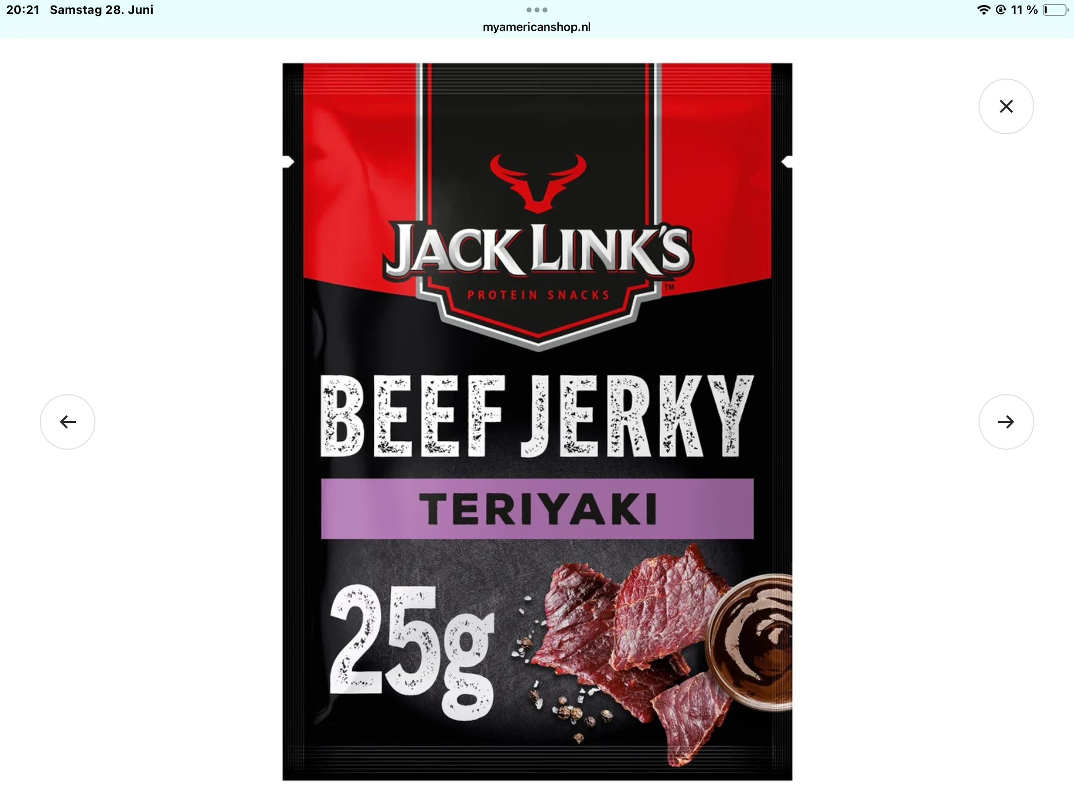 Jack link‘s beef Jerky Termyaki Medium