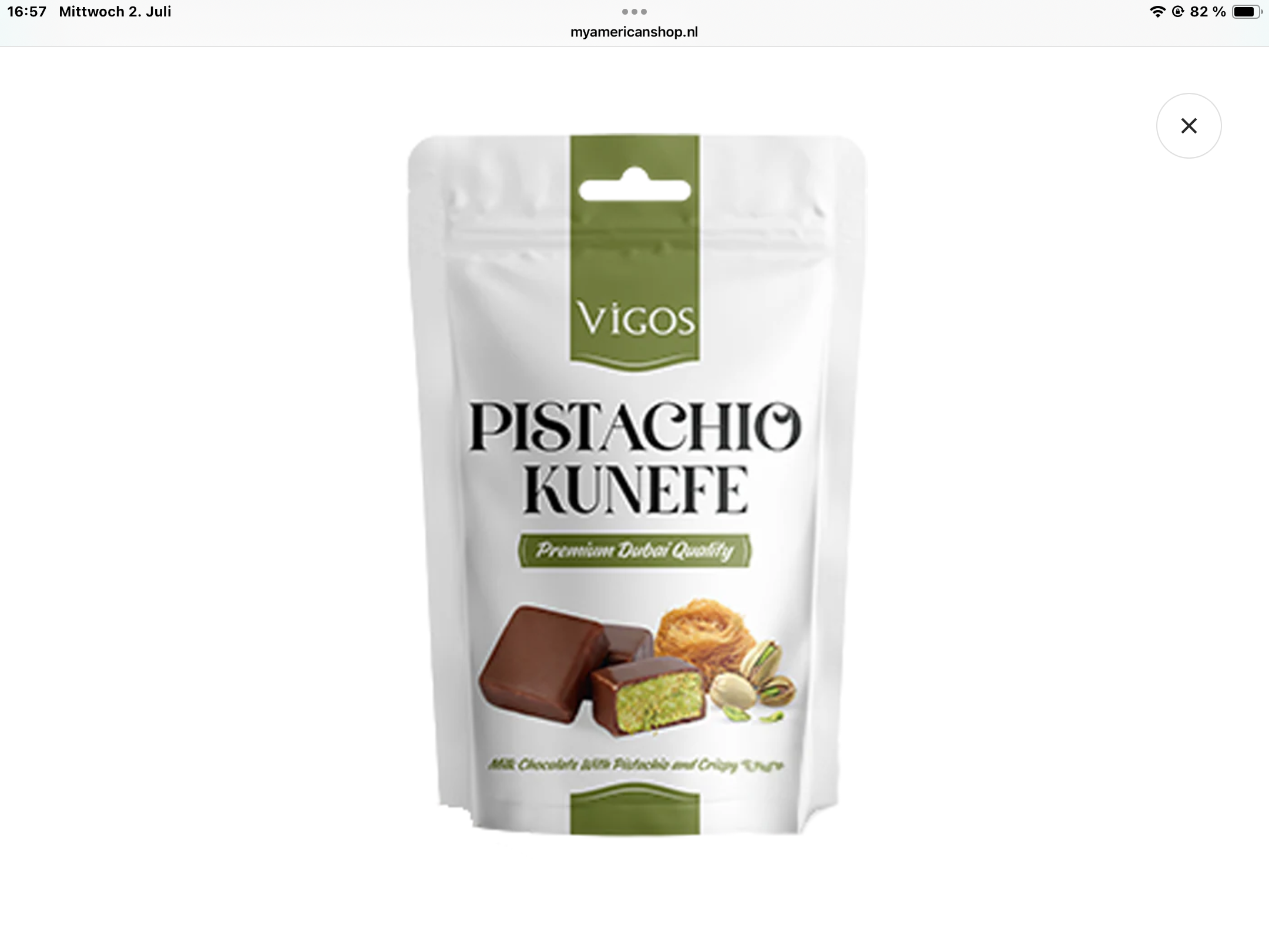 Vigos Dubai chocolate pistachio kunefe