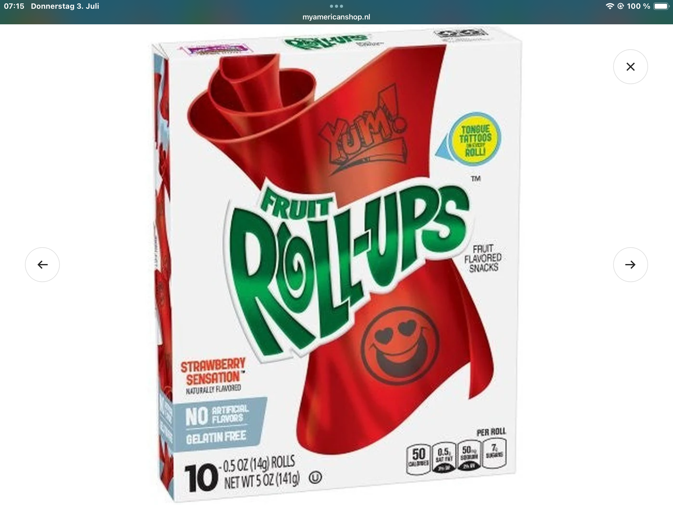 Betty crocker Roll ups strawberry sensation